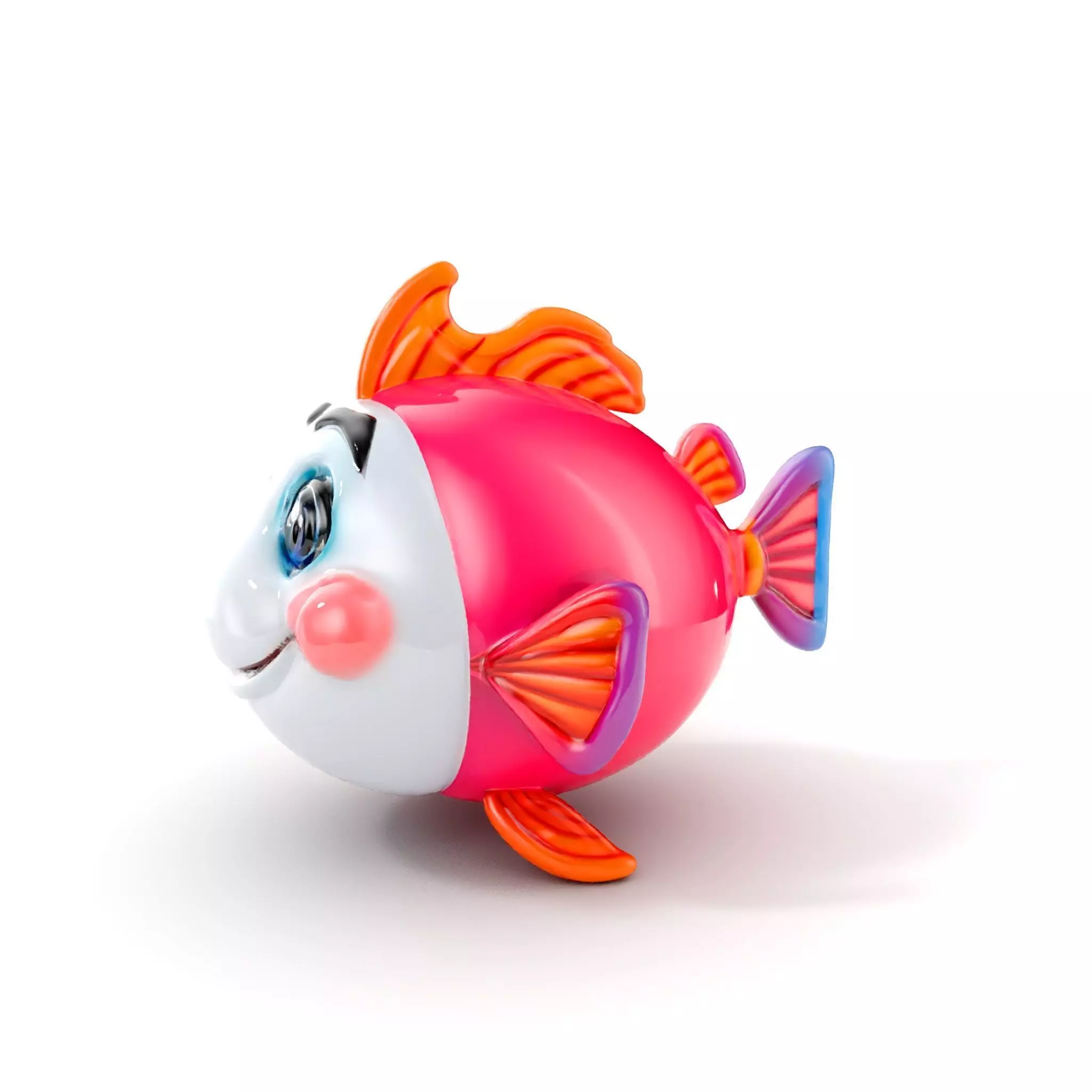 Cartoon Fish Character Model Pack Low-poly 3D model_0