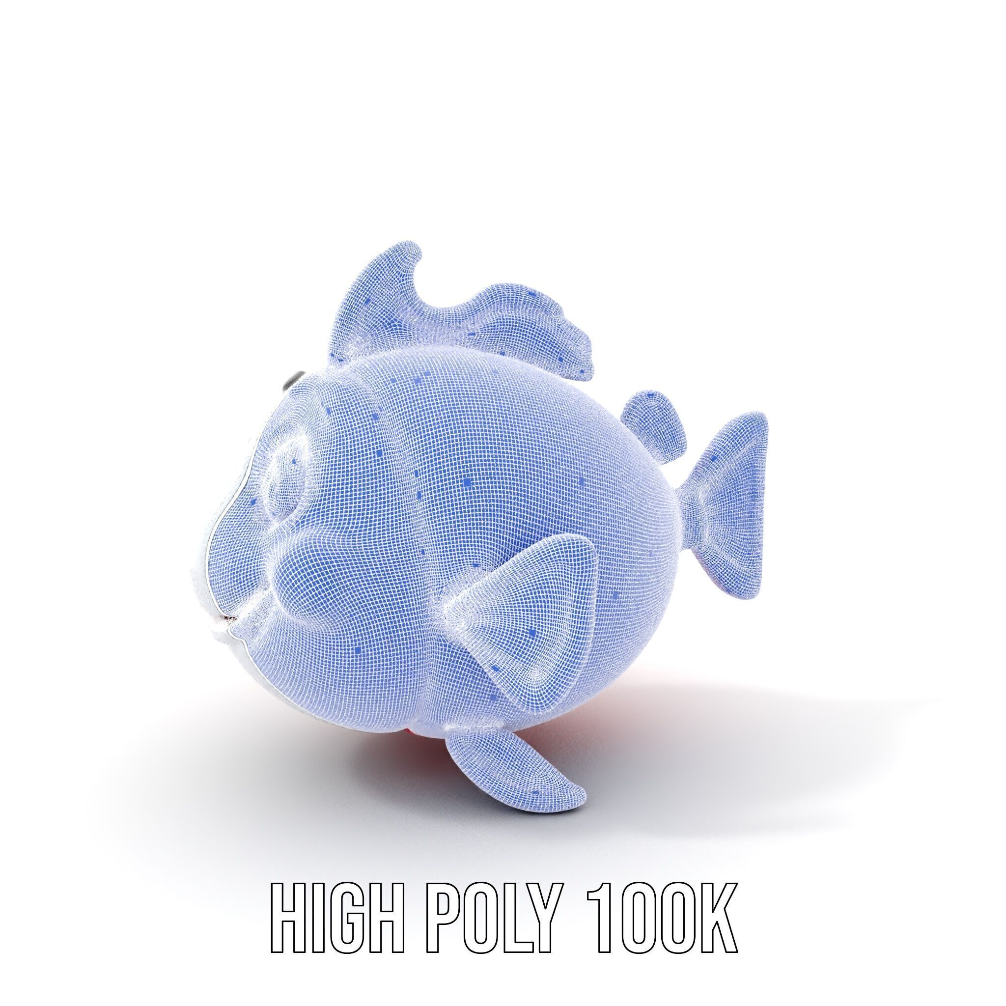 Cartoon Fish Character Model Pack Low-poly 3D model_4