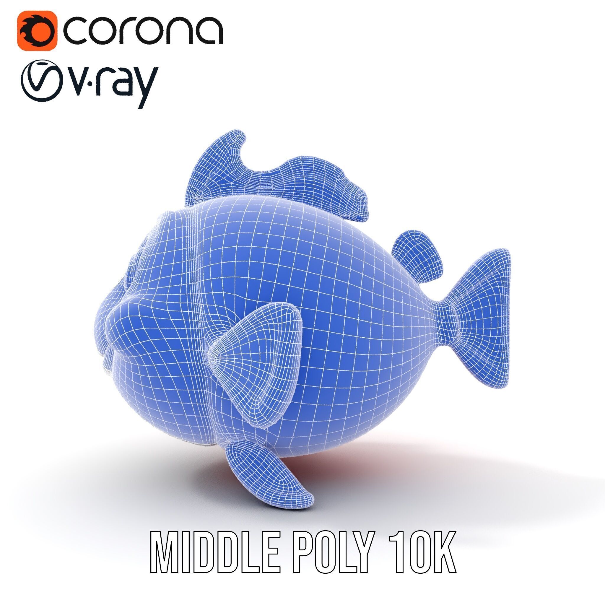 Cartoon Fish Character Model Pack Low-poly 3D model_28