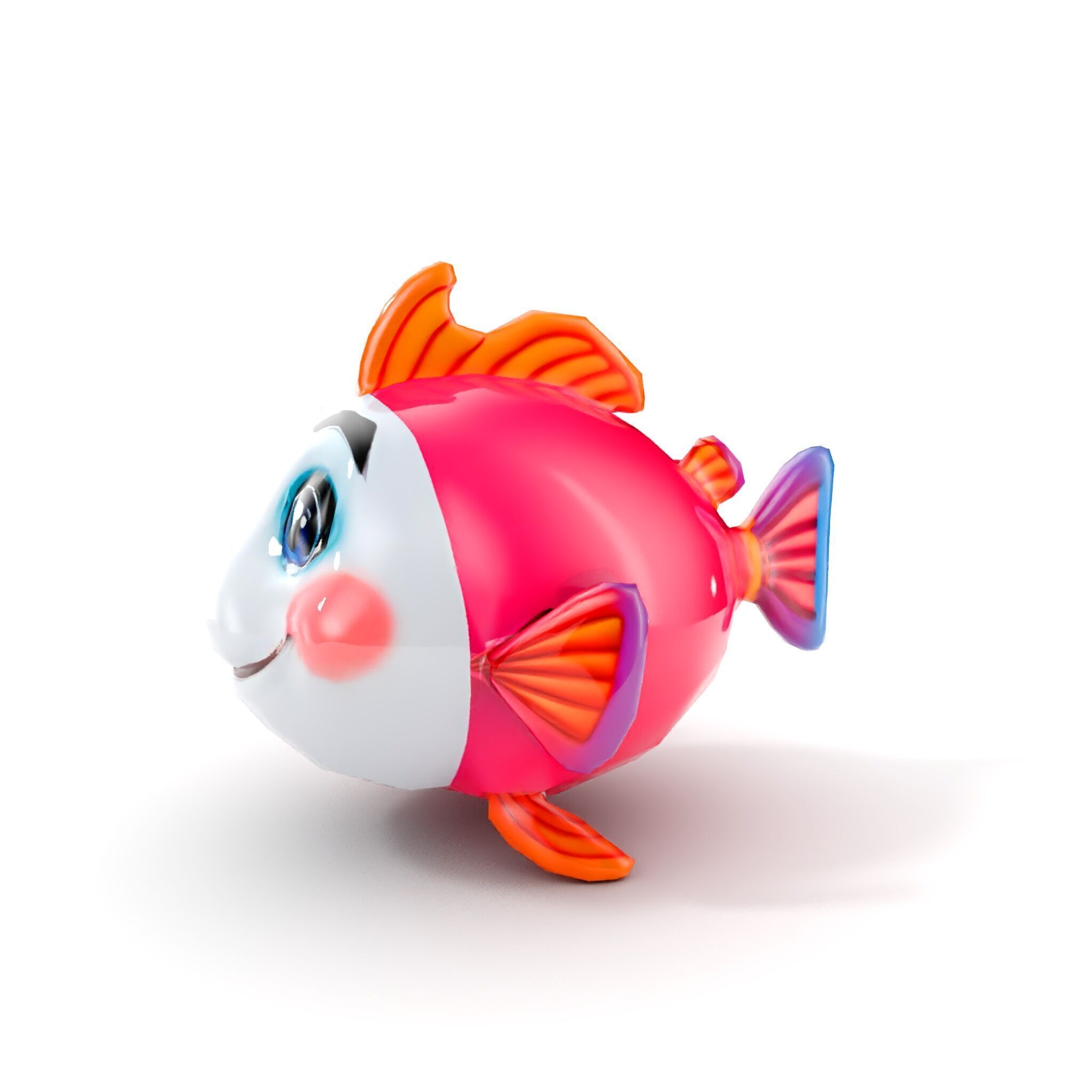 Cartoon Fish Character Model Pack Low-poly 3D model_7