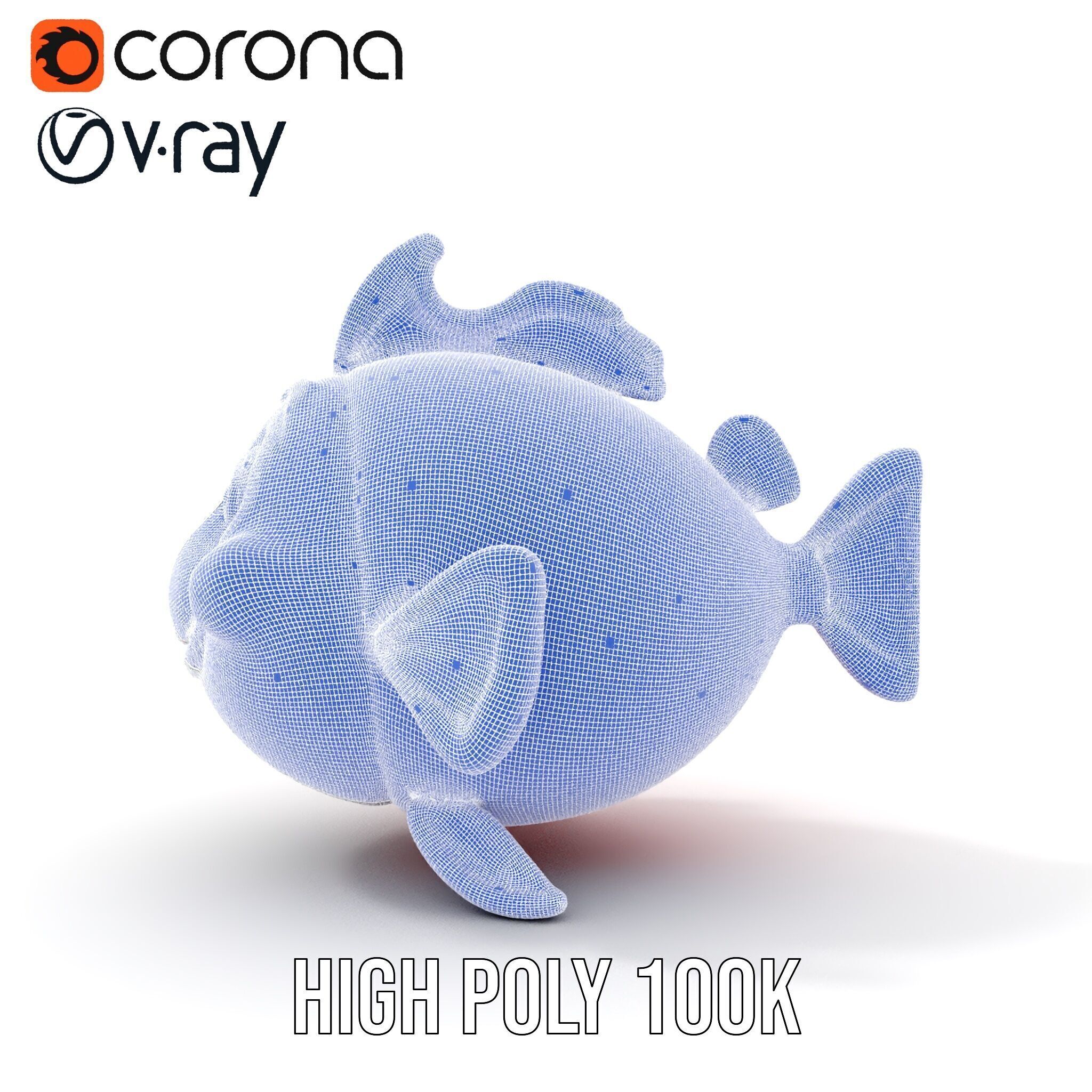Cartoon Fish Character Model Pack Low-poly 3D model_27