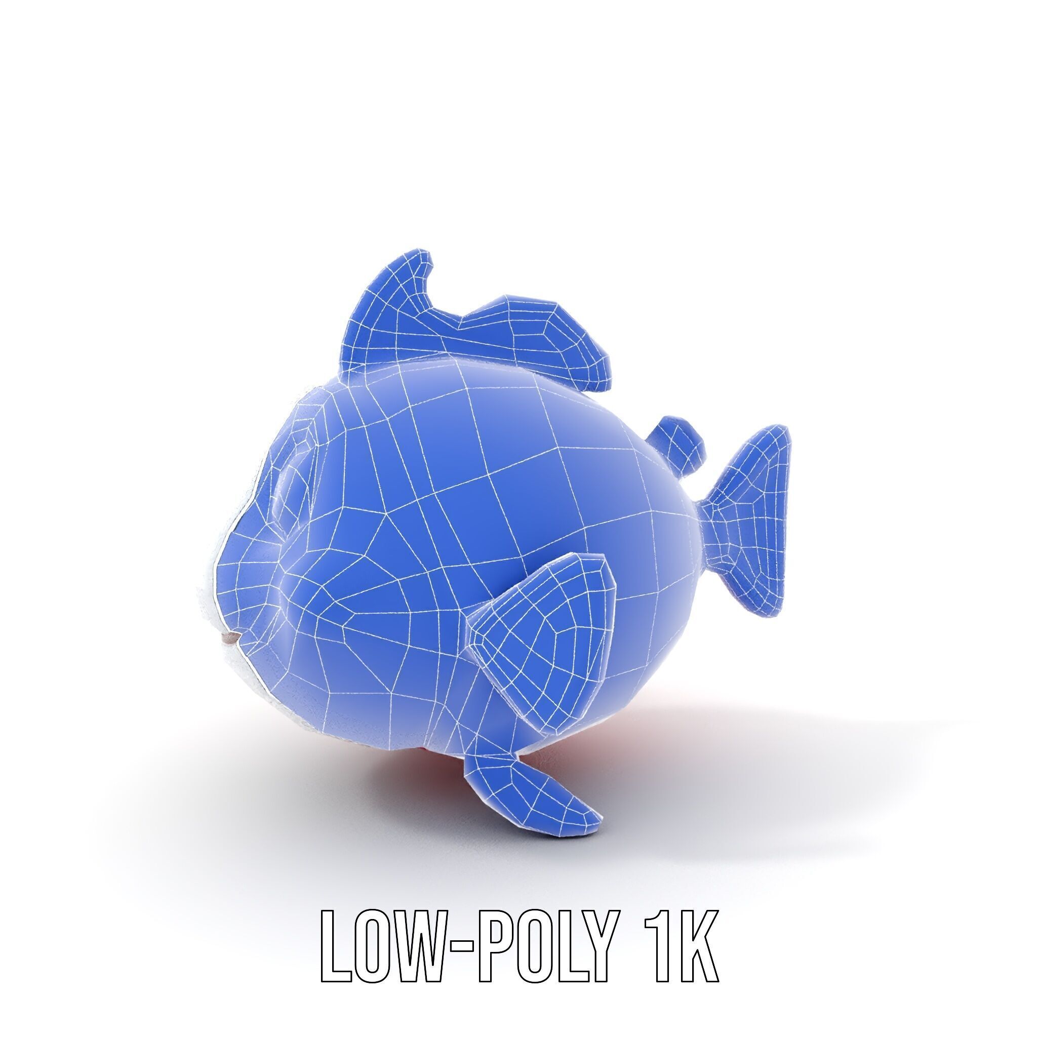 Cartoon Fish Character Model Pack Low-poly 3D model_16