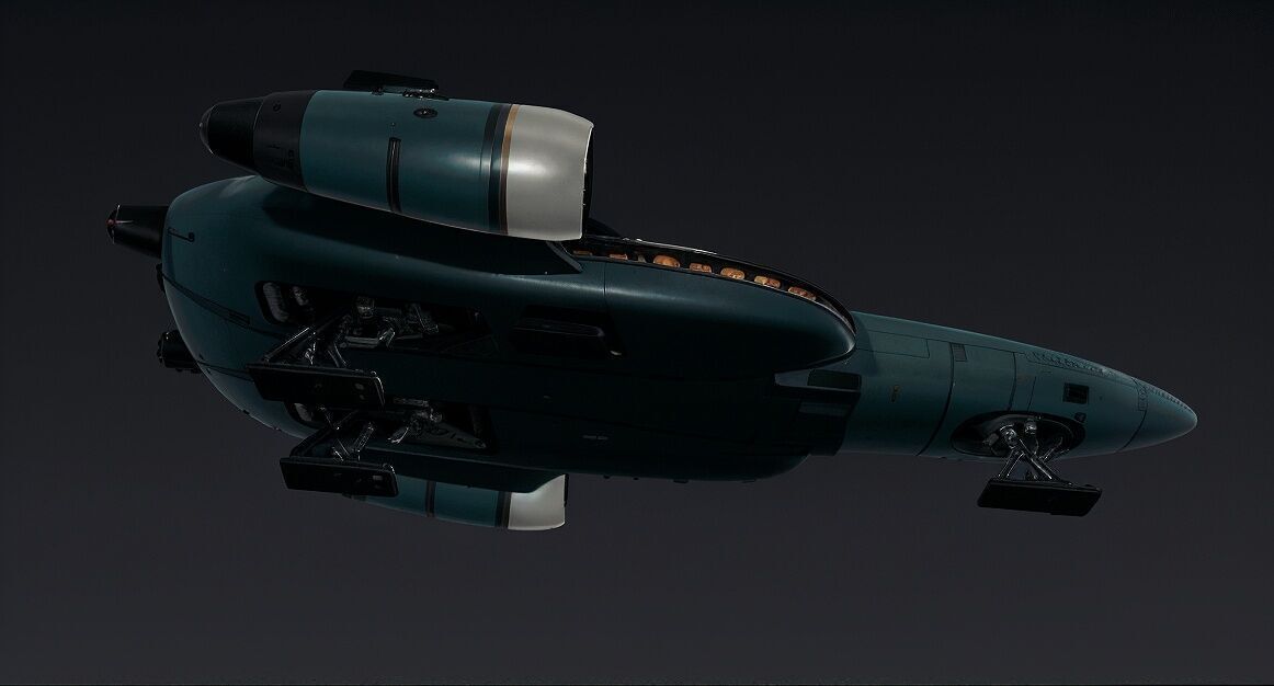 Modern Spaceship 3D model Low-poly 3D model_7