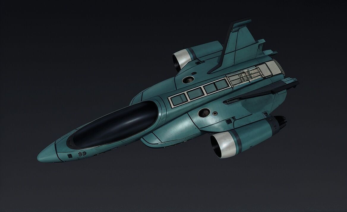 Modern Spaceship 3D model Low-poly 3D model_4