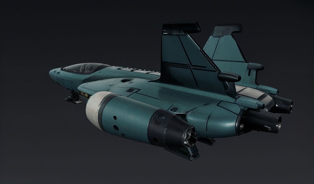 Modern Spaceship 3D model Low-poly 3D model_5