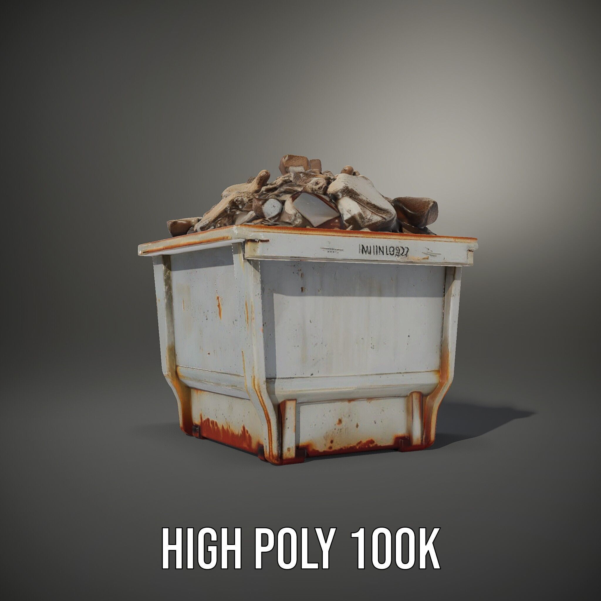Industrial Dumpster with Debris Model Pack for Environment De... Low-poly 3D model_14