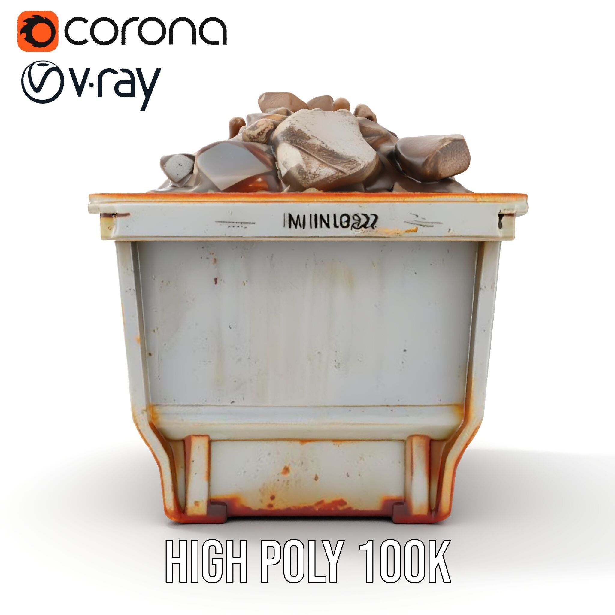 Industrial Dumpster with Debris Model Pack for Environment De... Low-poly 3D model_20