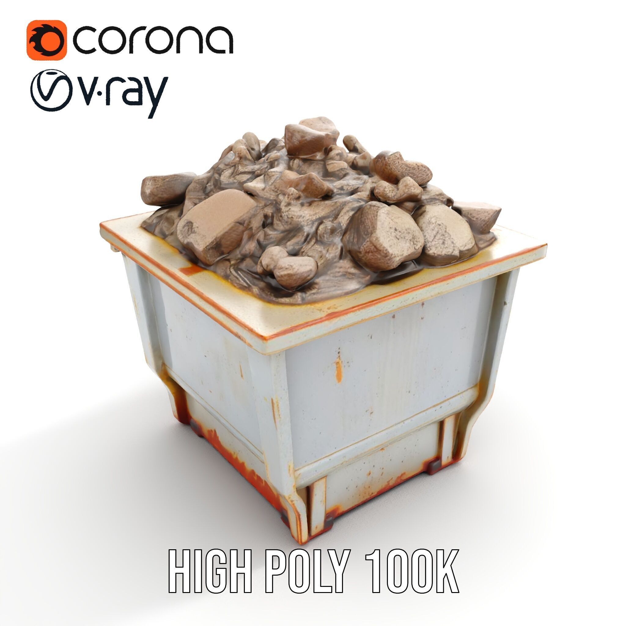 Industrial Dumpster with Debris Model Pack for Environment De... Low-poly 3D model_18