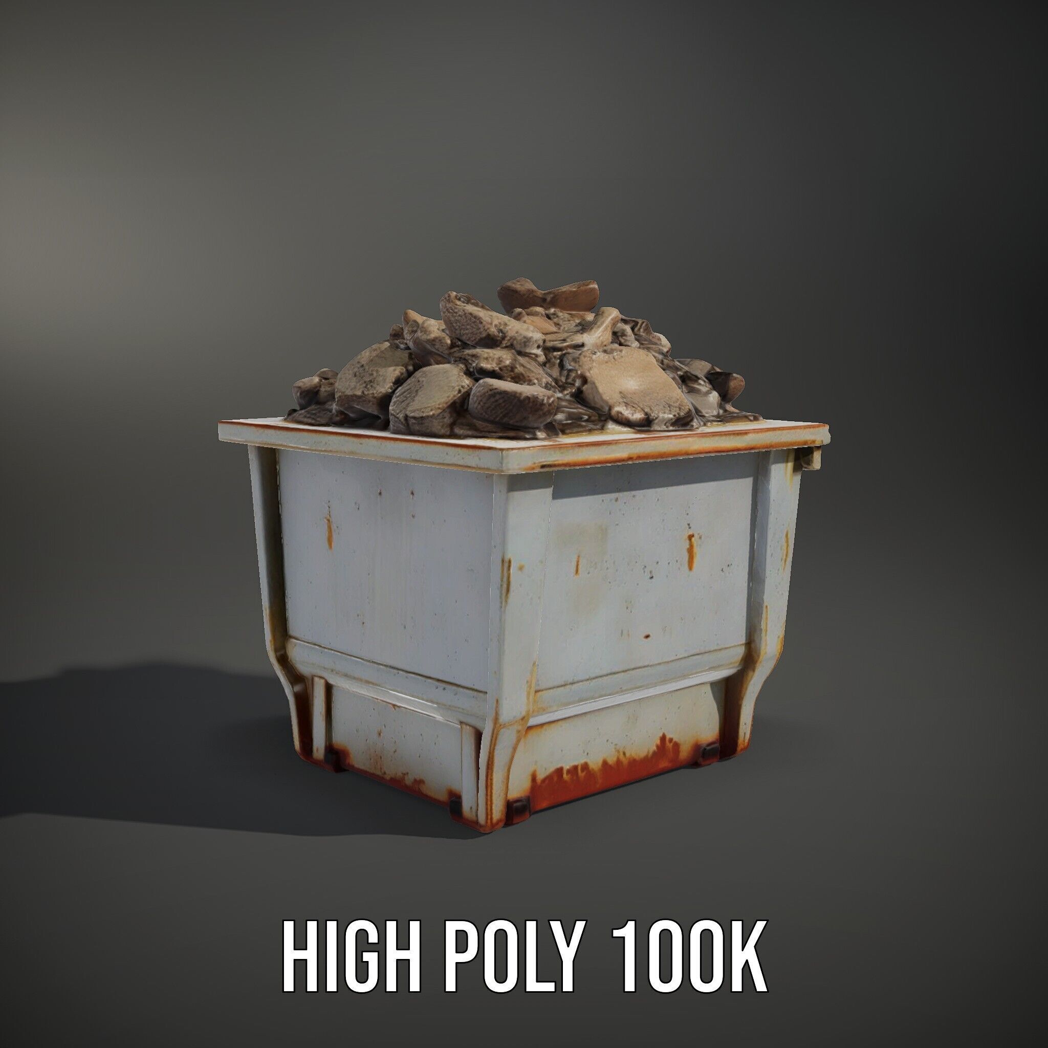 Industrial Dumpster with Debris Model Pack for Environment De... Low-poly 3D model_11