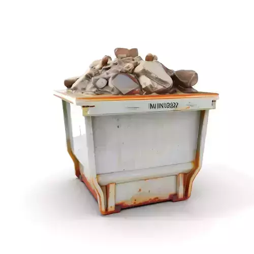Industrial Dumpster with Debris Model Pack for Environment De... Low-poly 3D model