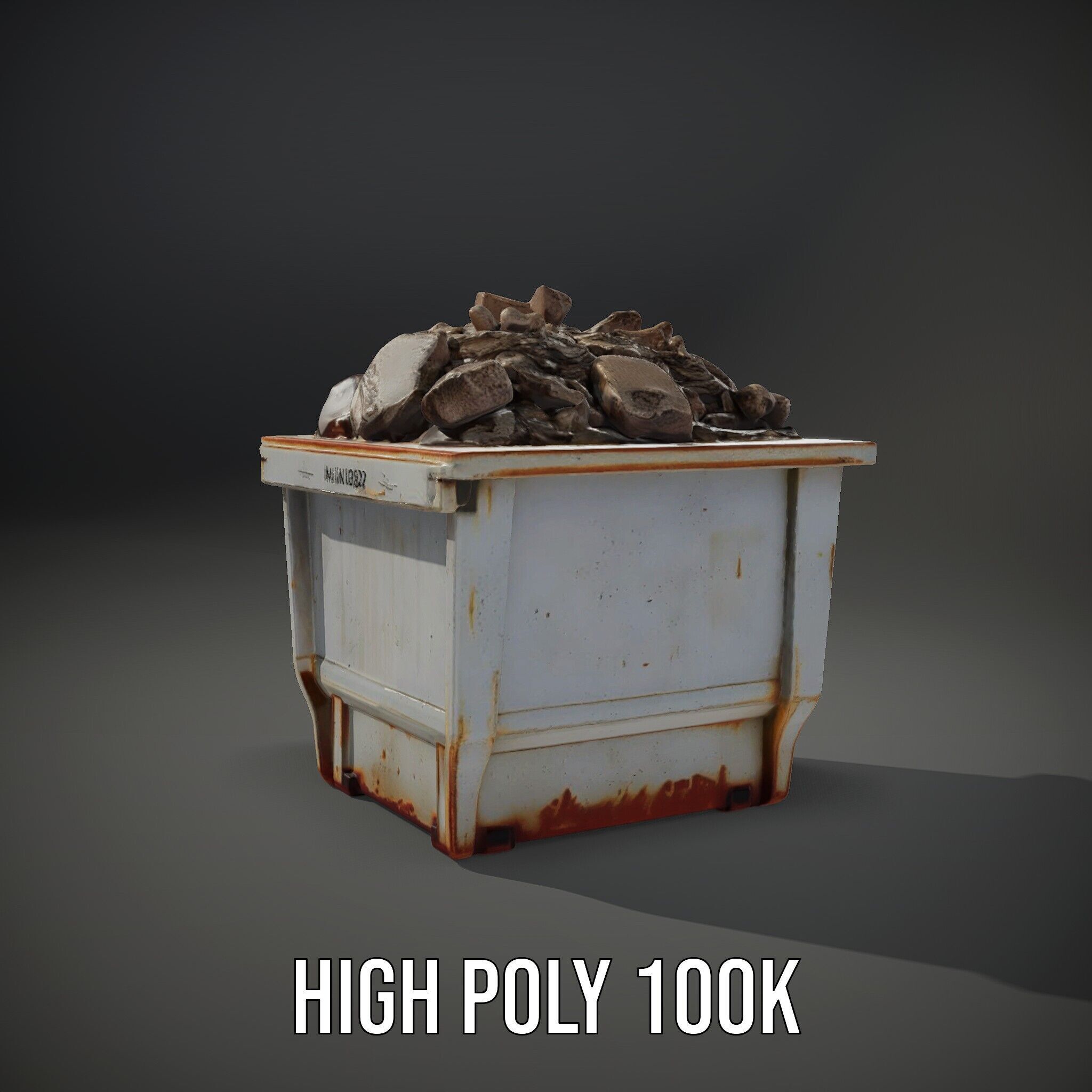 Industrial Dumpster with Debris Model Pack for Environment De... Low-poly 3D model_8