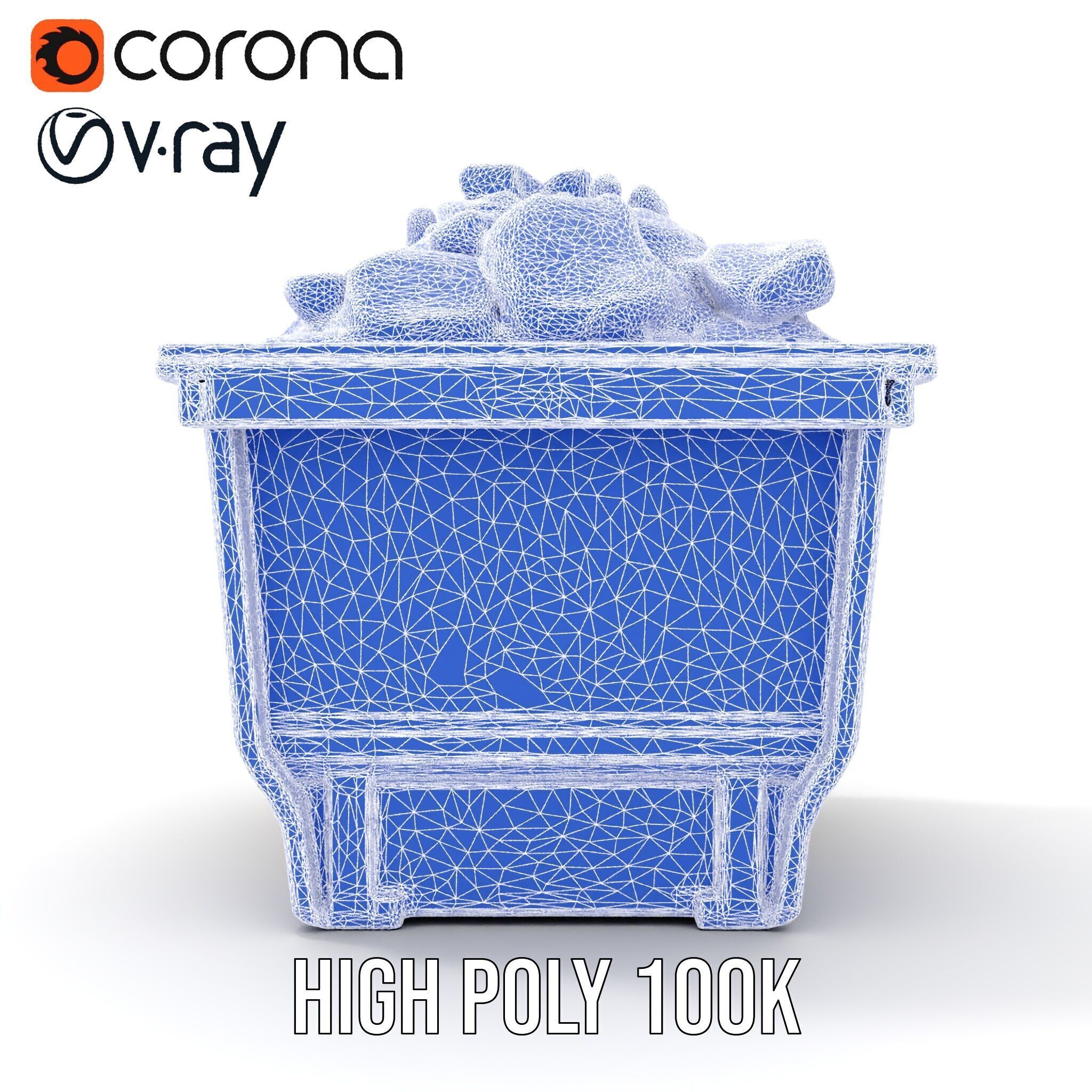 Industrial Dumpster with Debris Model Pack for Environment De... Low-poly 3D model_29