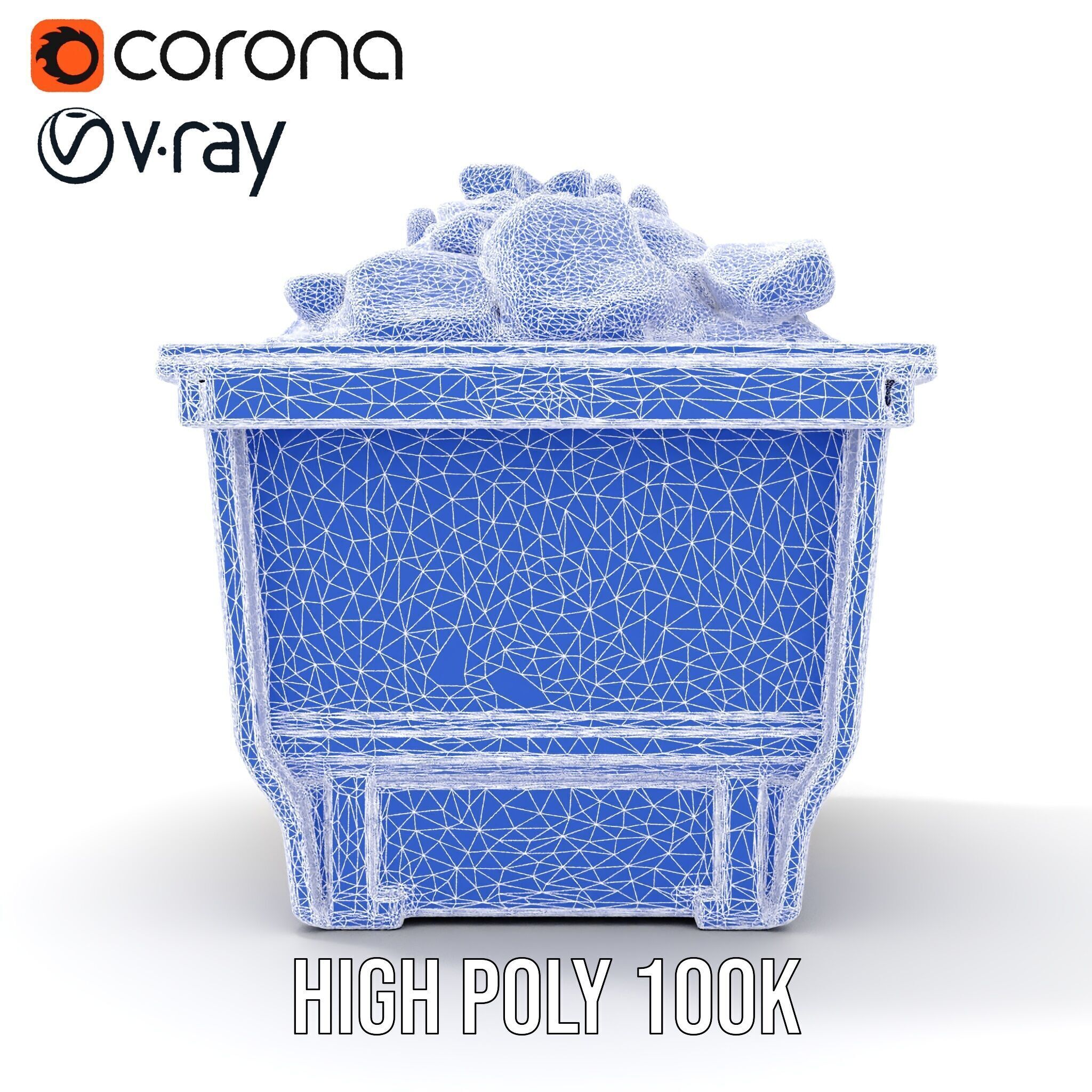 Industrial Dumpster with Debris Model Pack for Environment De... Low-poly 3D model_30