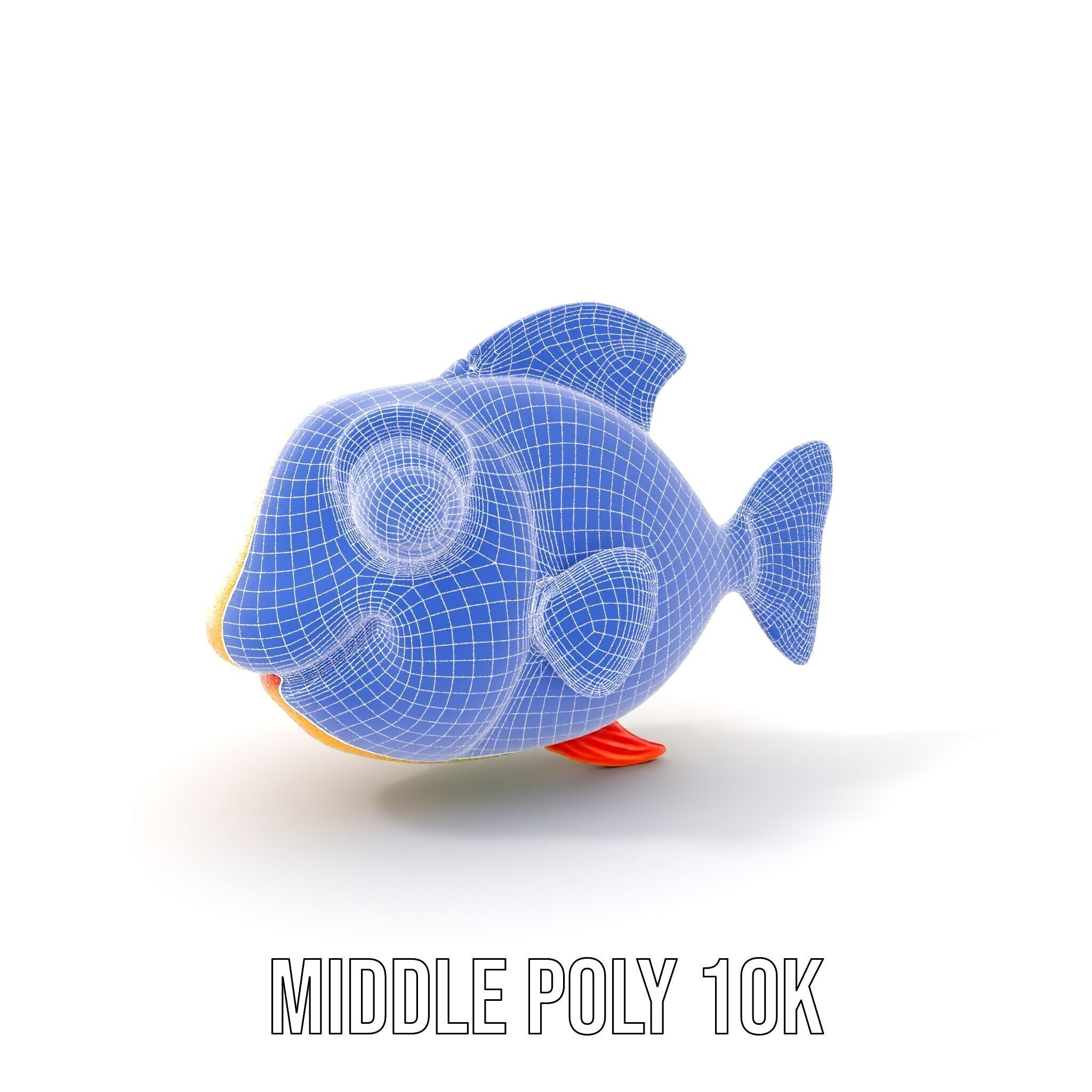 Colorful Cartoon Fish Model Pack with HighDetail Textures Low-poly 3D model_30