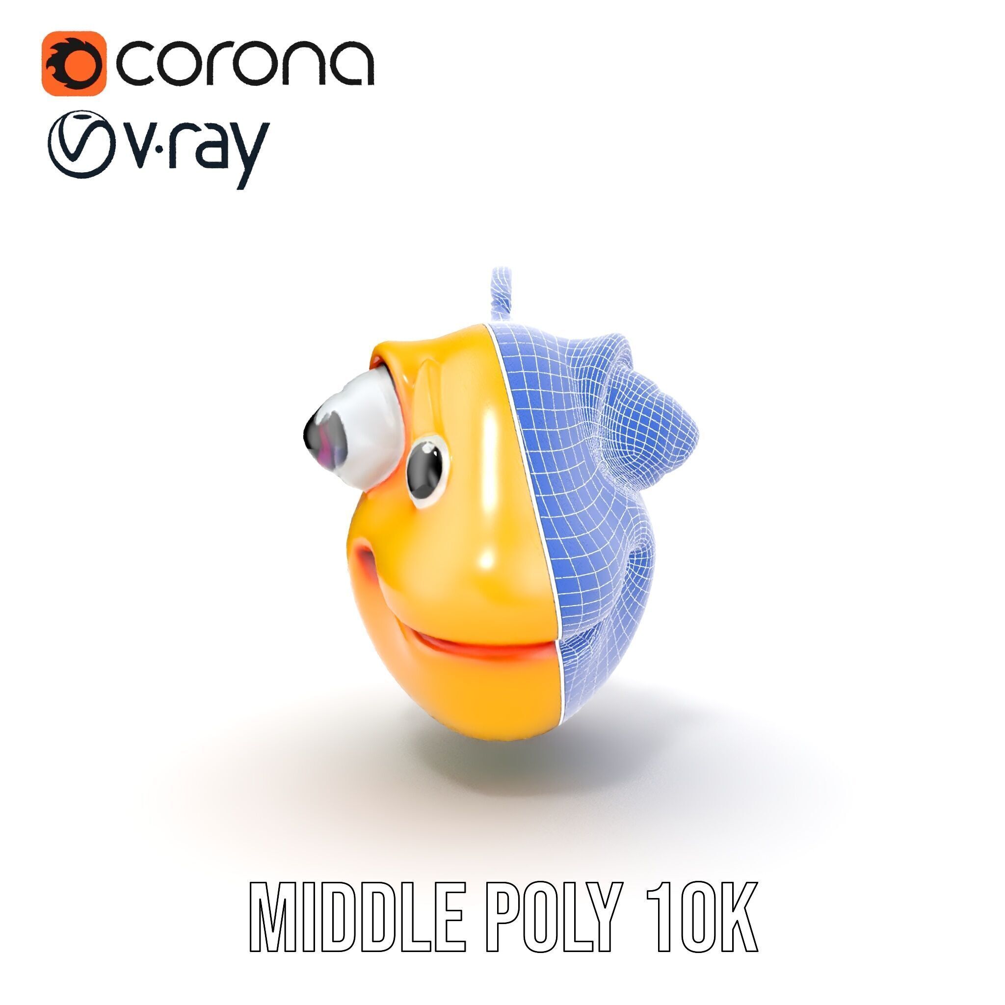 Colorful Cartoon Fish Model Pack with HighDetail Textures Low-poly 3D model_22