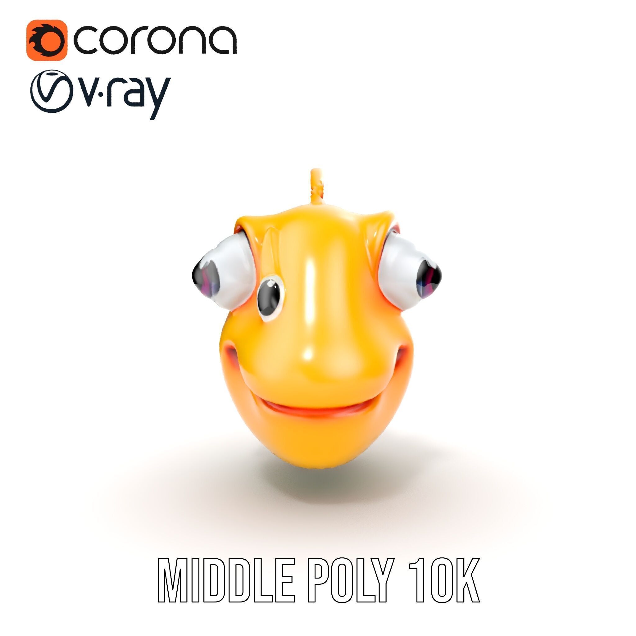 Colorful Cartoon Fish Model Pack with HighDetail Textures Low-poly 3D model_12