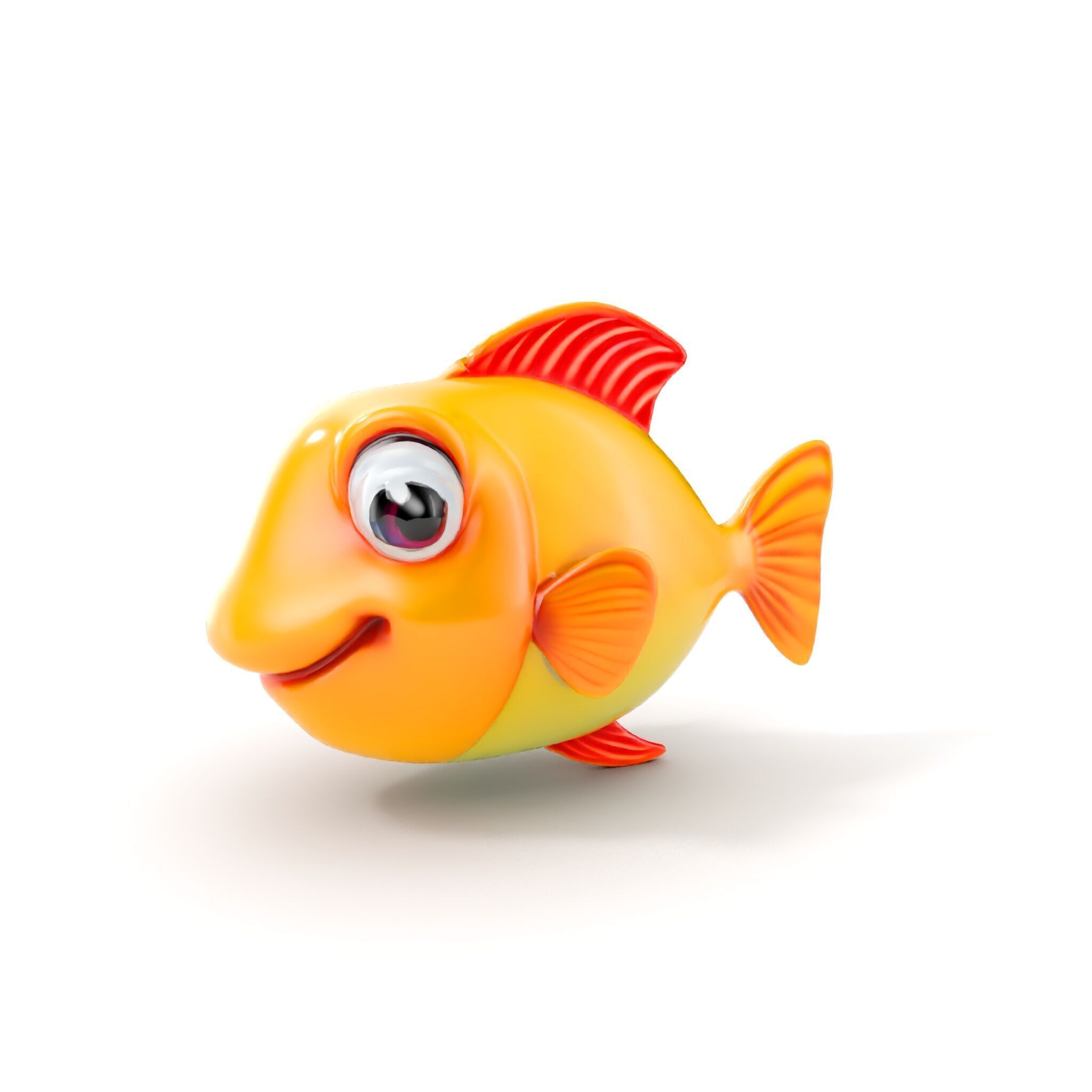 Colorful Cartoon Fish Model Pack with HighDetail Textures Low-poly 3D model_6