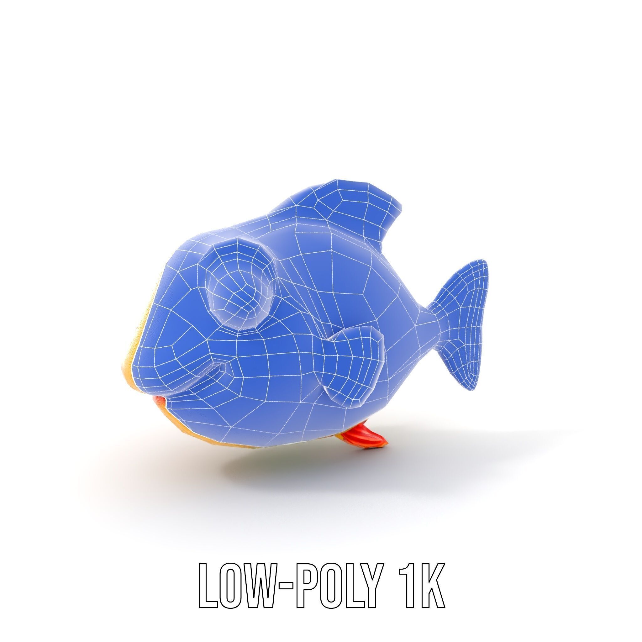 Colorful Cartoon Fish Model Pack with HighDetail Textures Low-poly 3D model_26