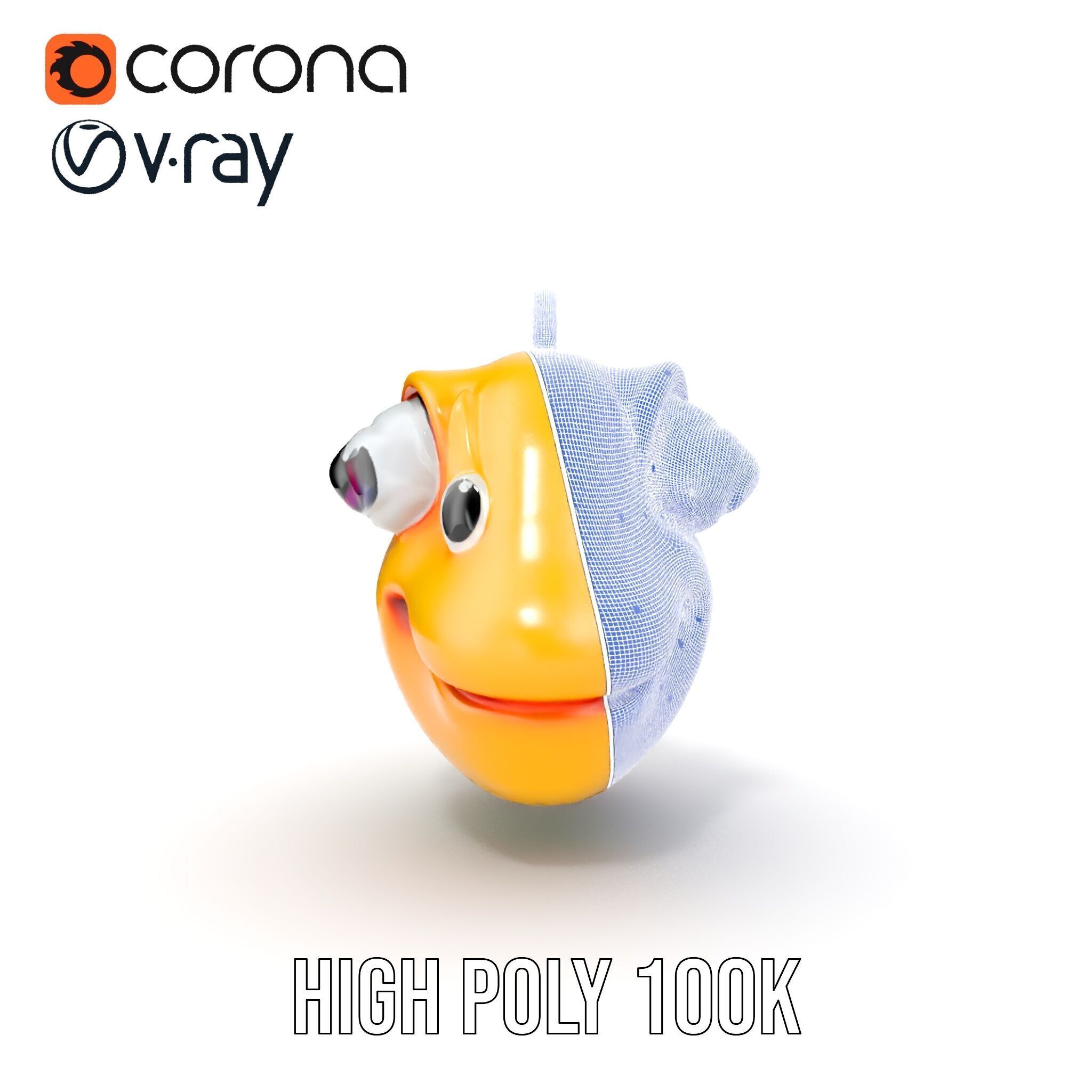 Colorful Cartoon Fish Model Pack with HighDetail Textures Low-poly 3D model_38