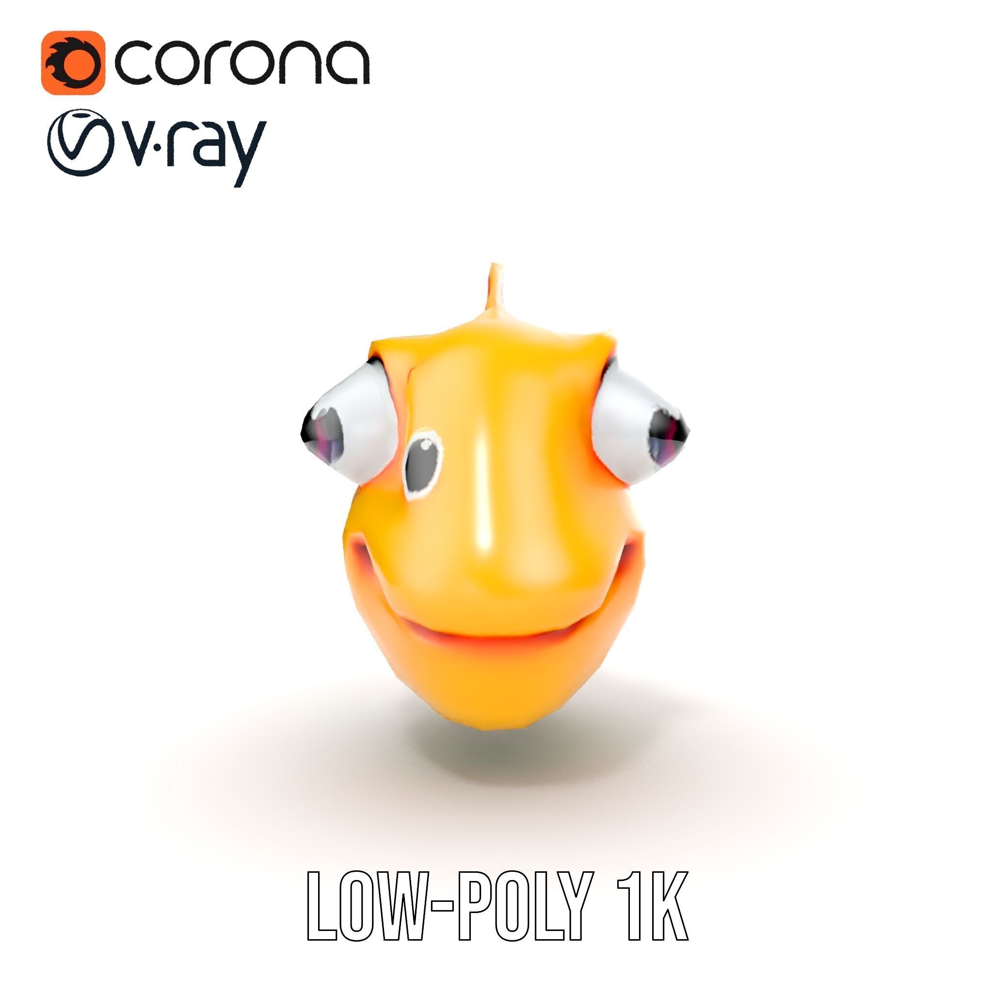 Colorful Cartoon Fish Model Pack with HighDetail Textures Low-poly 3D model_18