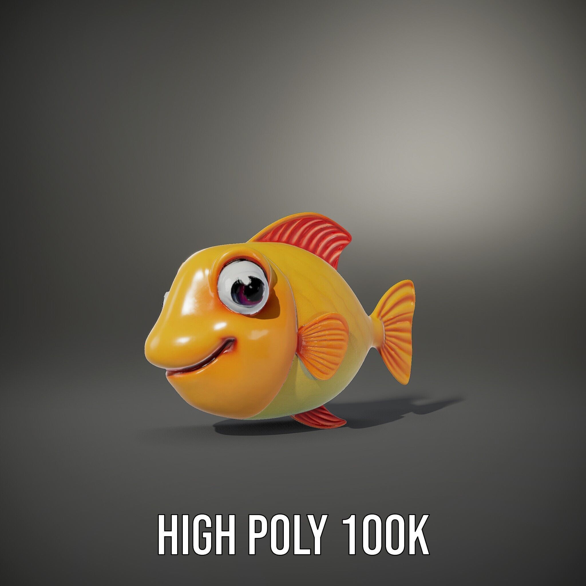 Colorful Cartoon Fish Model Pack with HighDetail Textures Low-poly 3D model_11