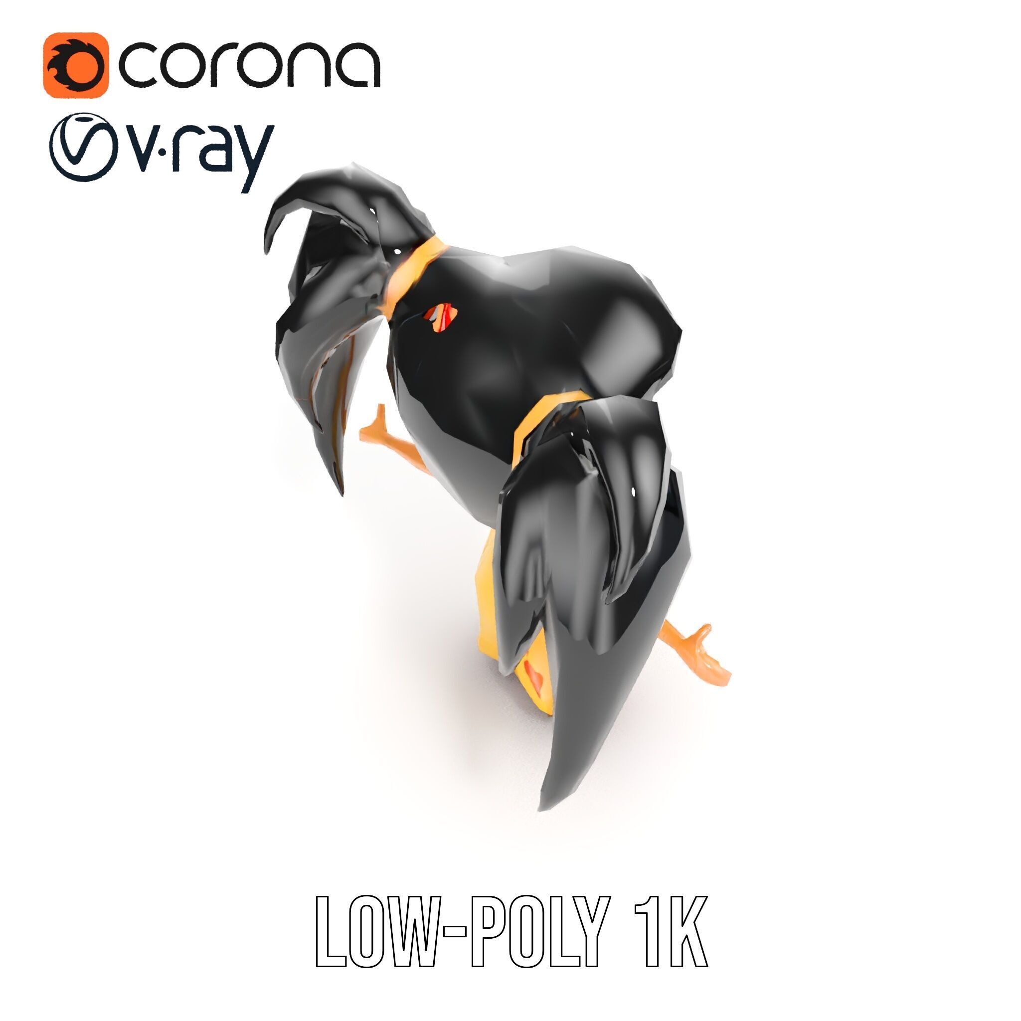 Chibi Girl Character in Gold Dress  Rigged and Animated D Model Low-poly 3D model_26