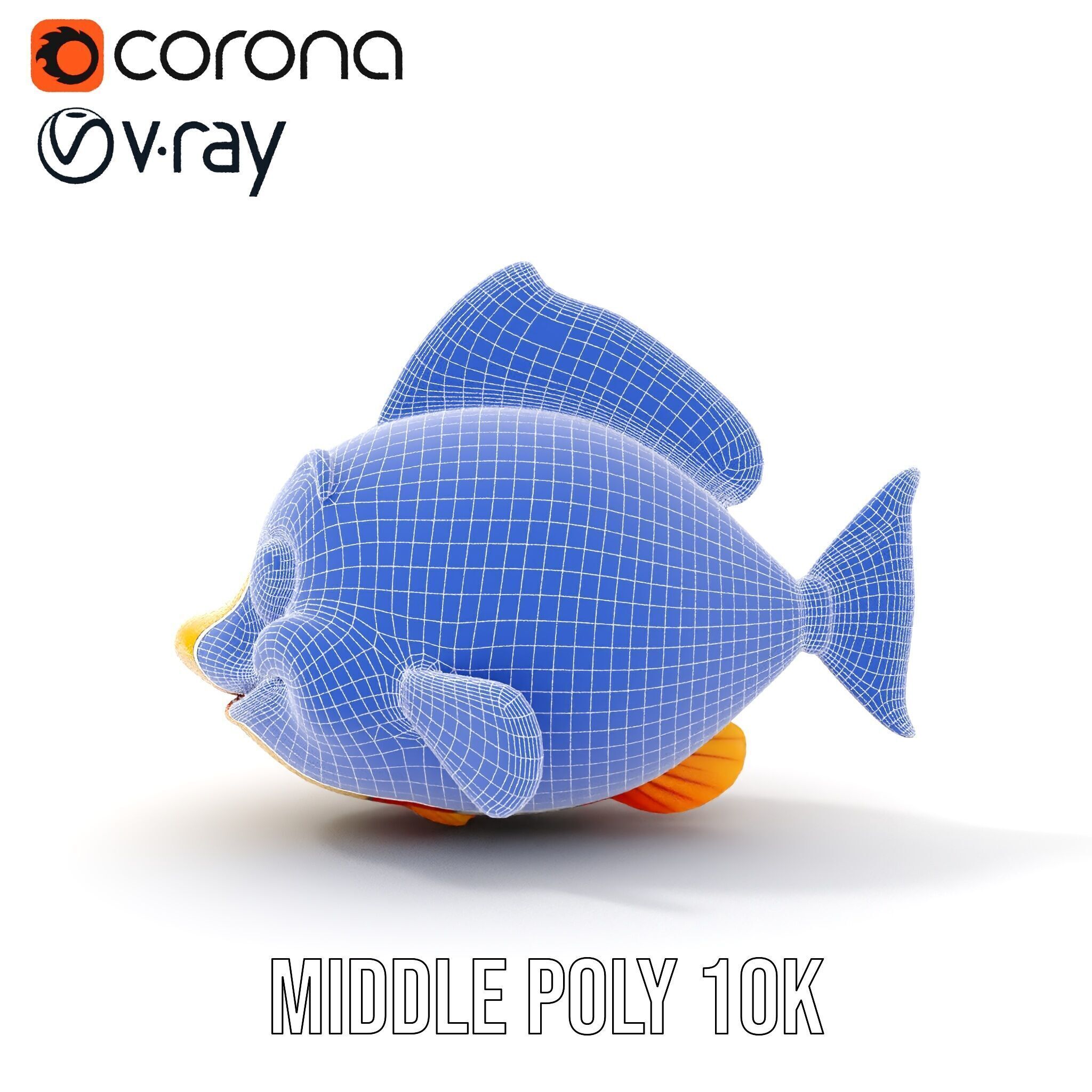 Animated Clownfish Character Model Pack for Games and Animation Low-poly 3D model_15
