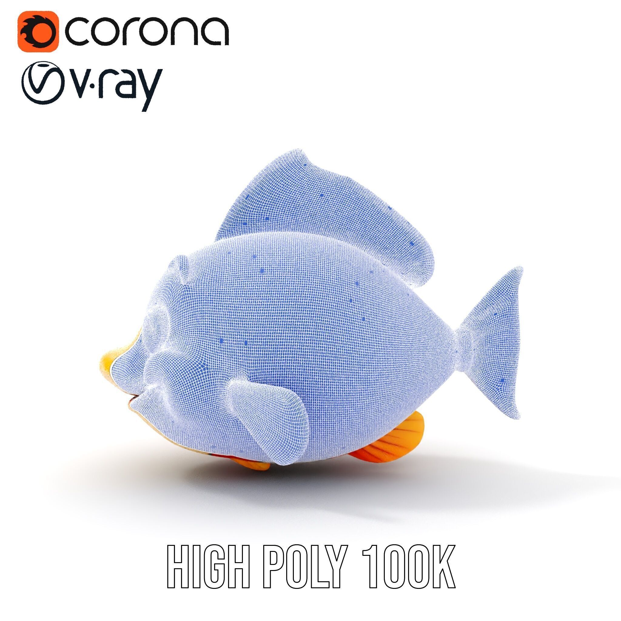 Animated Clownfish Character Model Pack for Games and Animation Low-poly 3D model_38