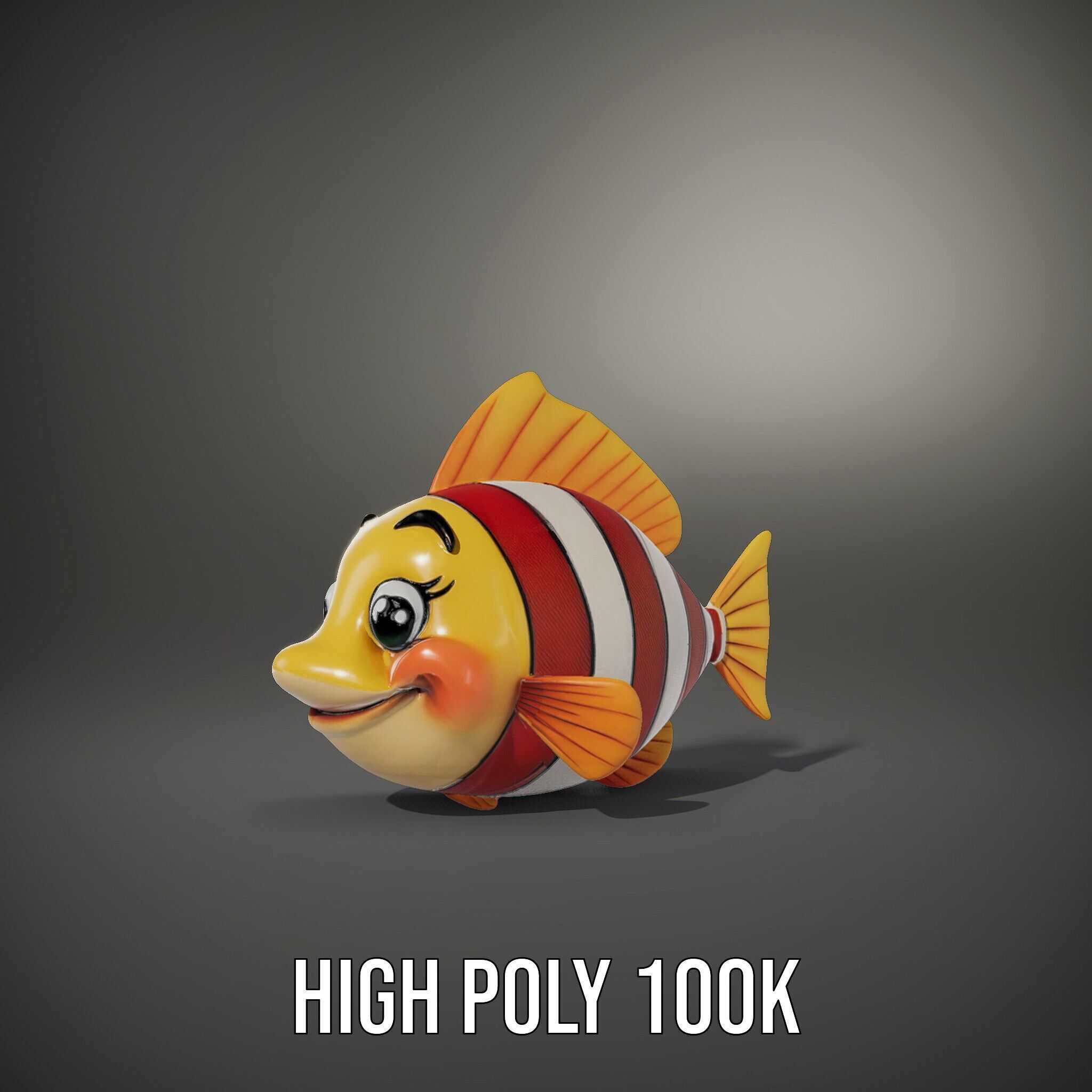 Animated Clownfish Character Model Pack for Games and Animation Low-poly 3D model_14