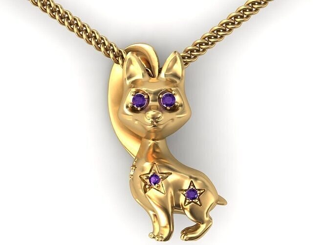 Fox Pendant 3D print model