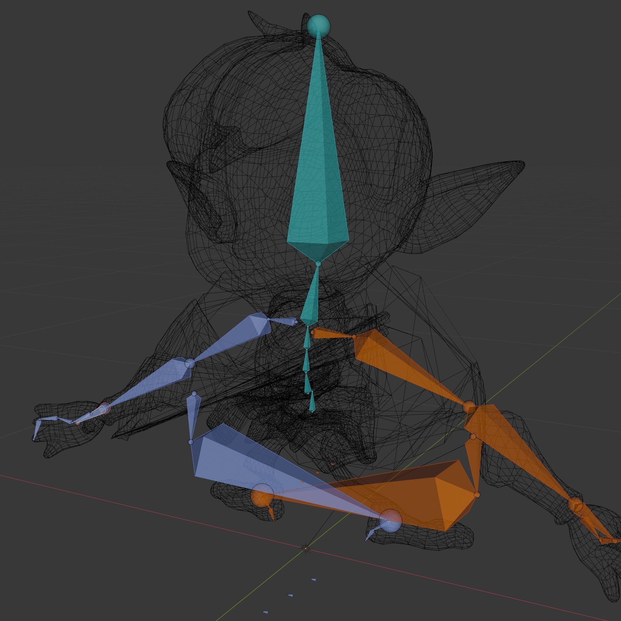 Charming Elf Explorer Rigged and Animated D Character Model Low-poly 3D model_6