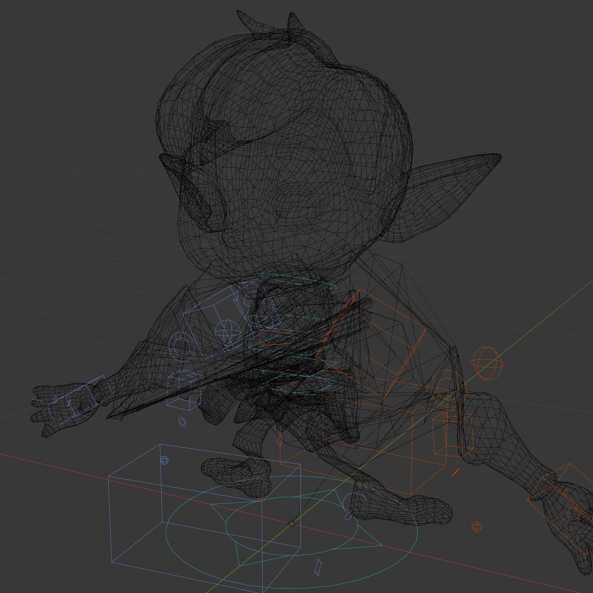 Charming Elf Explorer Rigged and Animated D Character Model Low-poly 3D model_9