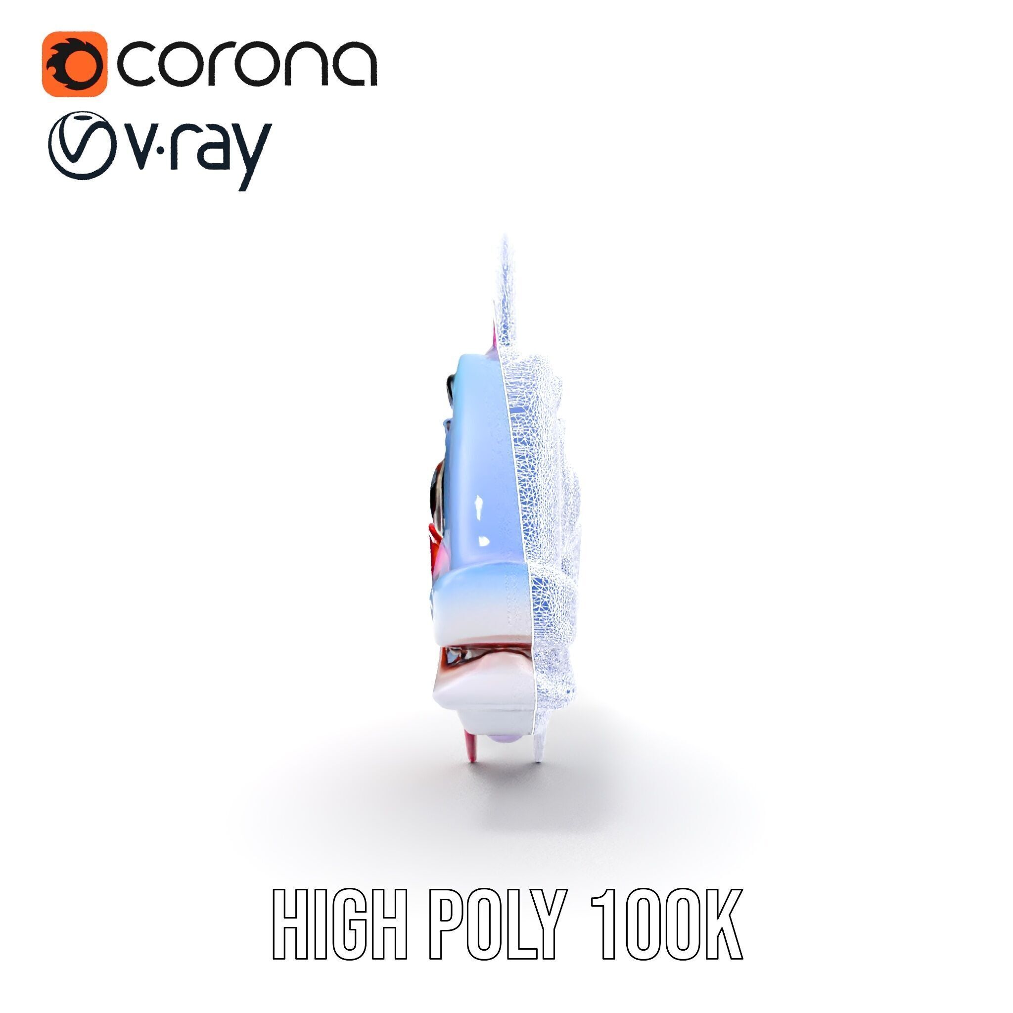 Colorful Cartoon Fish Model Pack with Animations Low-poly 3D model_26