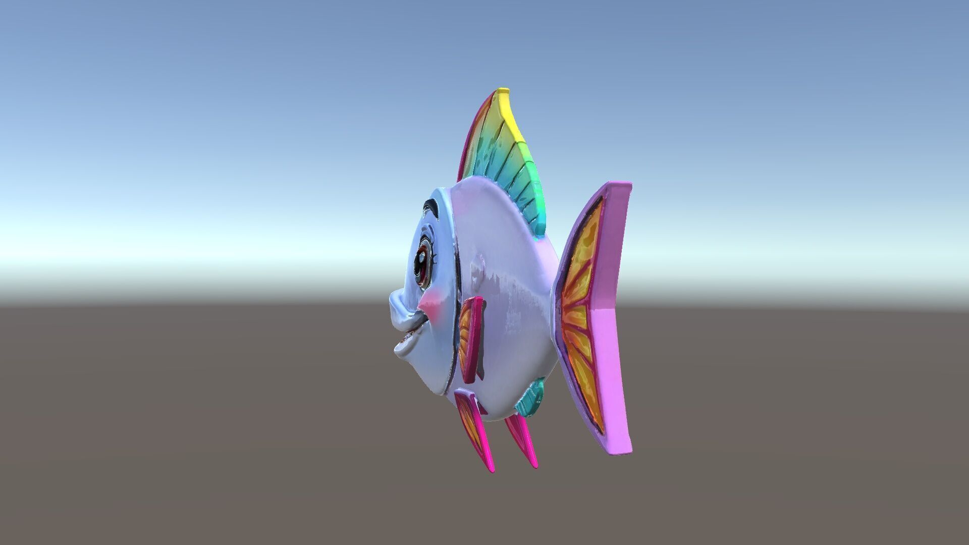 Colorful Cartoon Fish Model Pack with Animations Low-poly 3D model_34