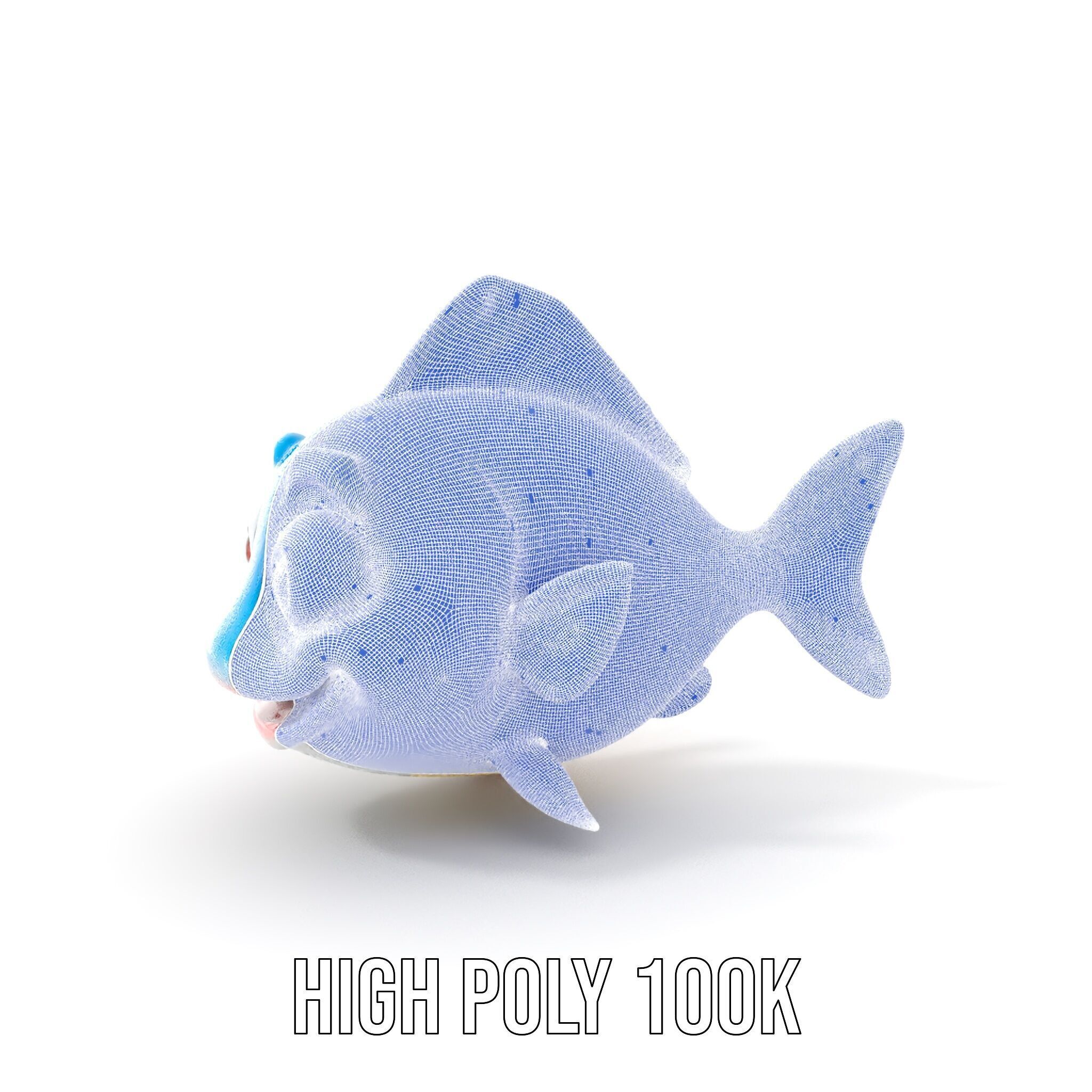 Cartoon Fish Character Model Pack Low-poly 3D model_4