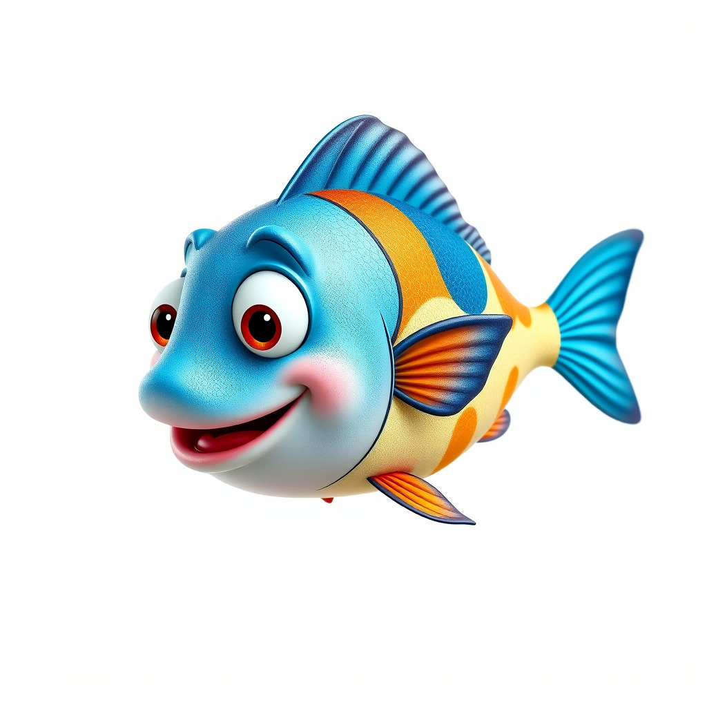 Cartoon Fish Character Model Pack Low-poly 3D model_2