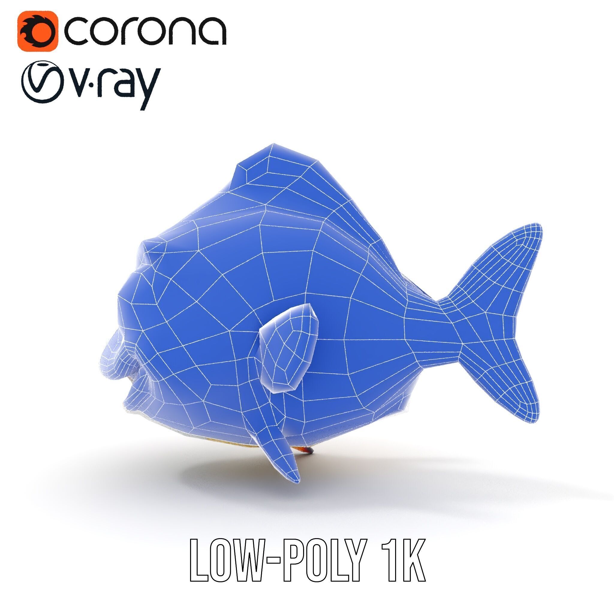 Cartoon Fish Character Model Pack Low-poly 3D model_31