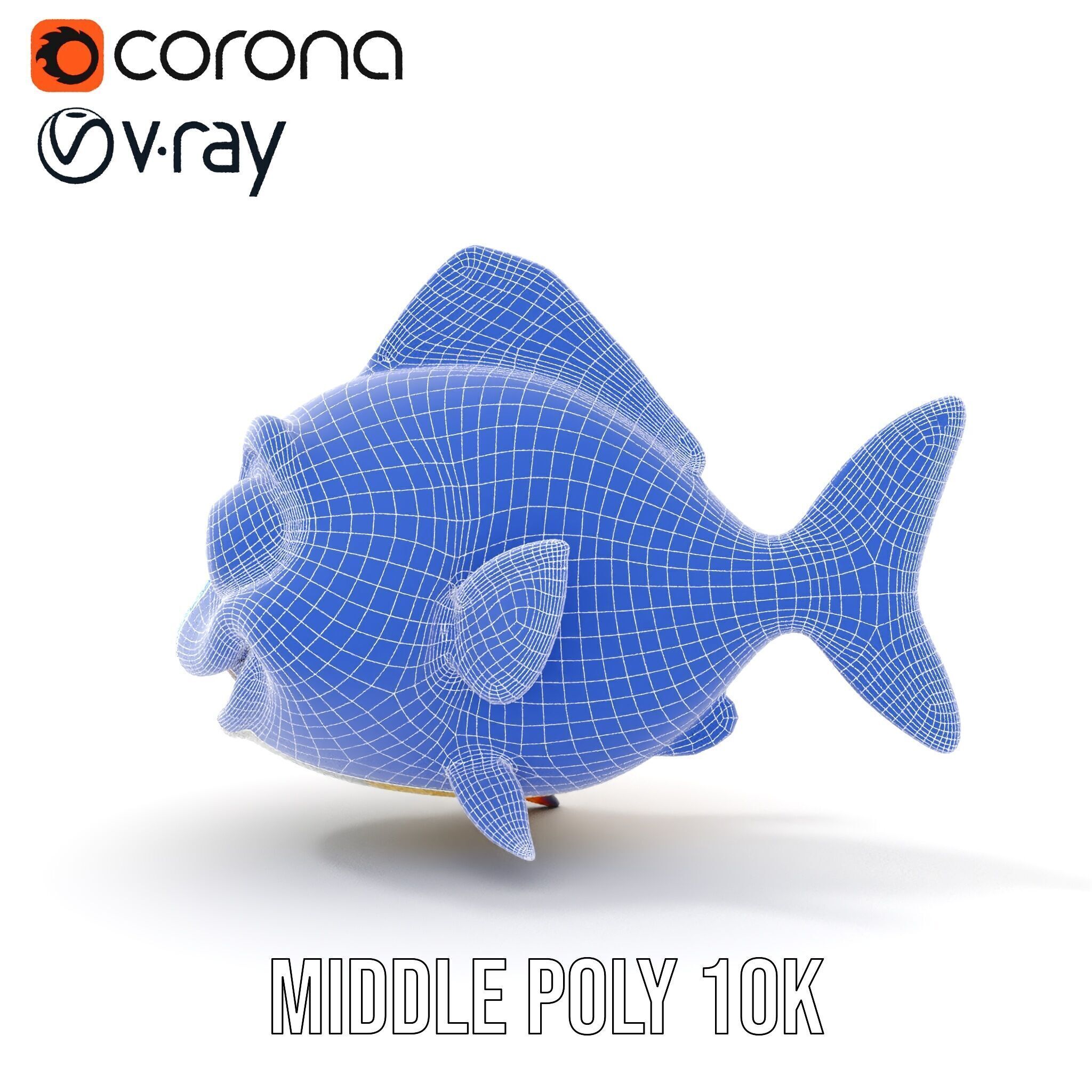 Cartoon Fish Character Model Pack Low-poly 3D model_20