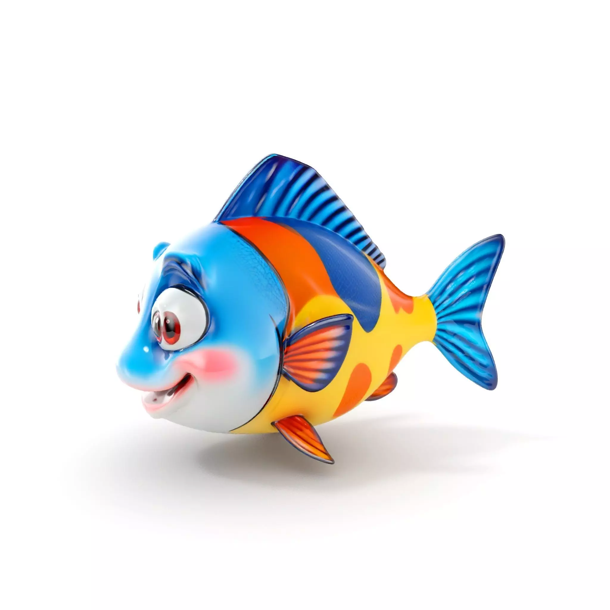 Cartoon Fish Character Model Pack Low-poly 3D model_0