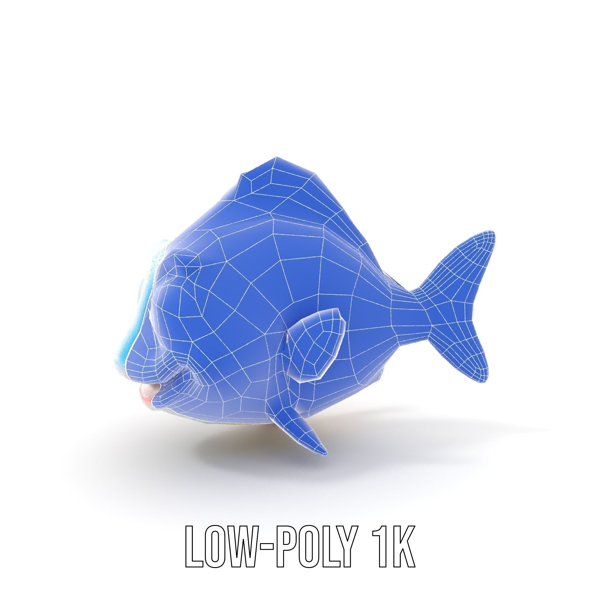 Cartoon Fish Character Model Pack Low-poly 3D model_16