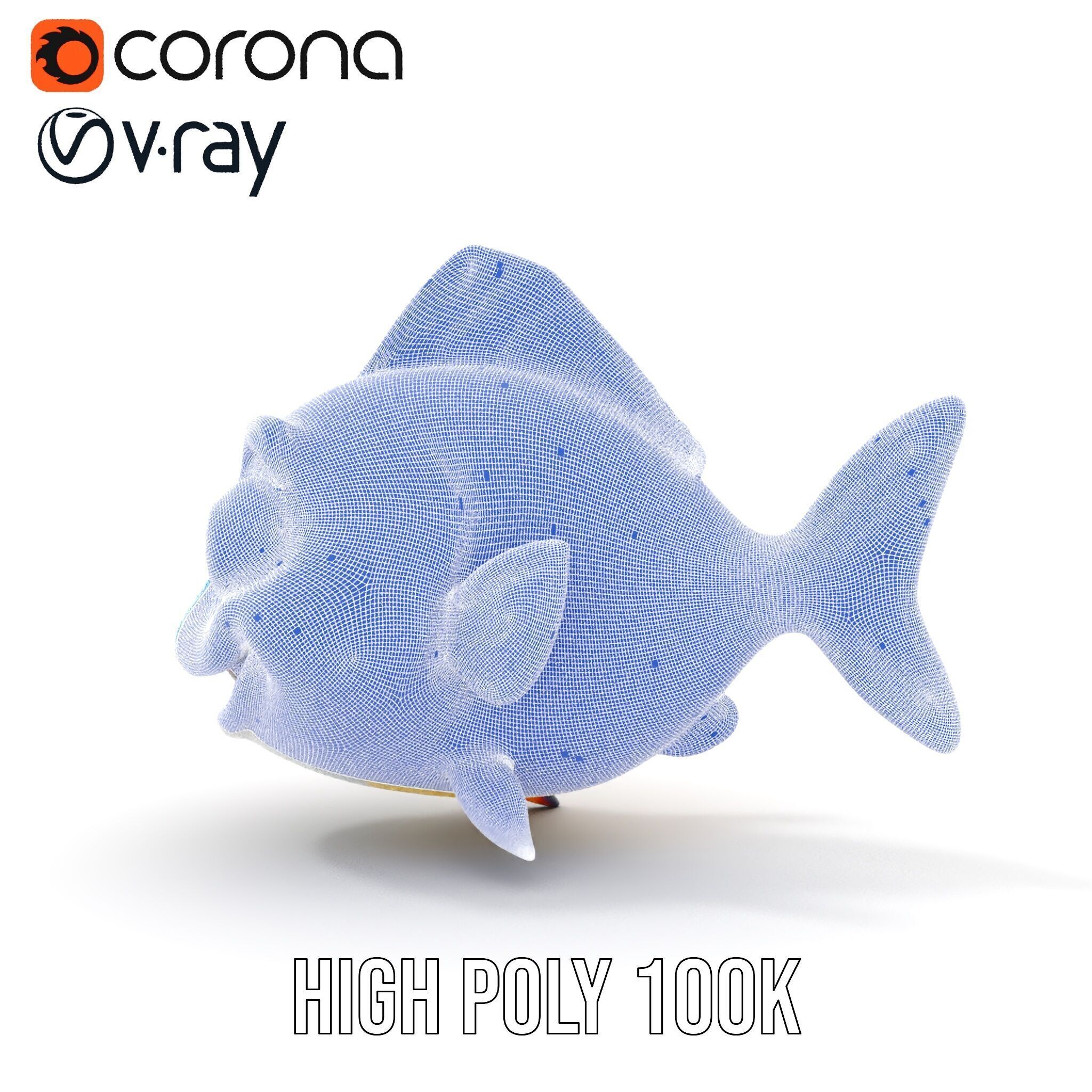 Cartoon Fish Character Model Pack Low-poly 3D model_38