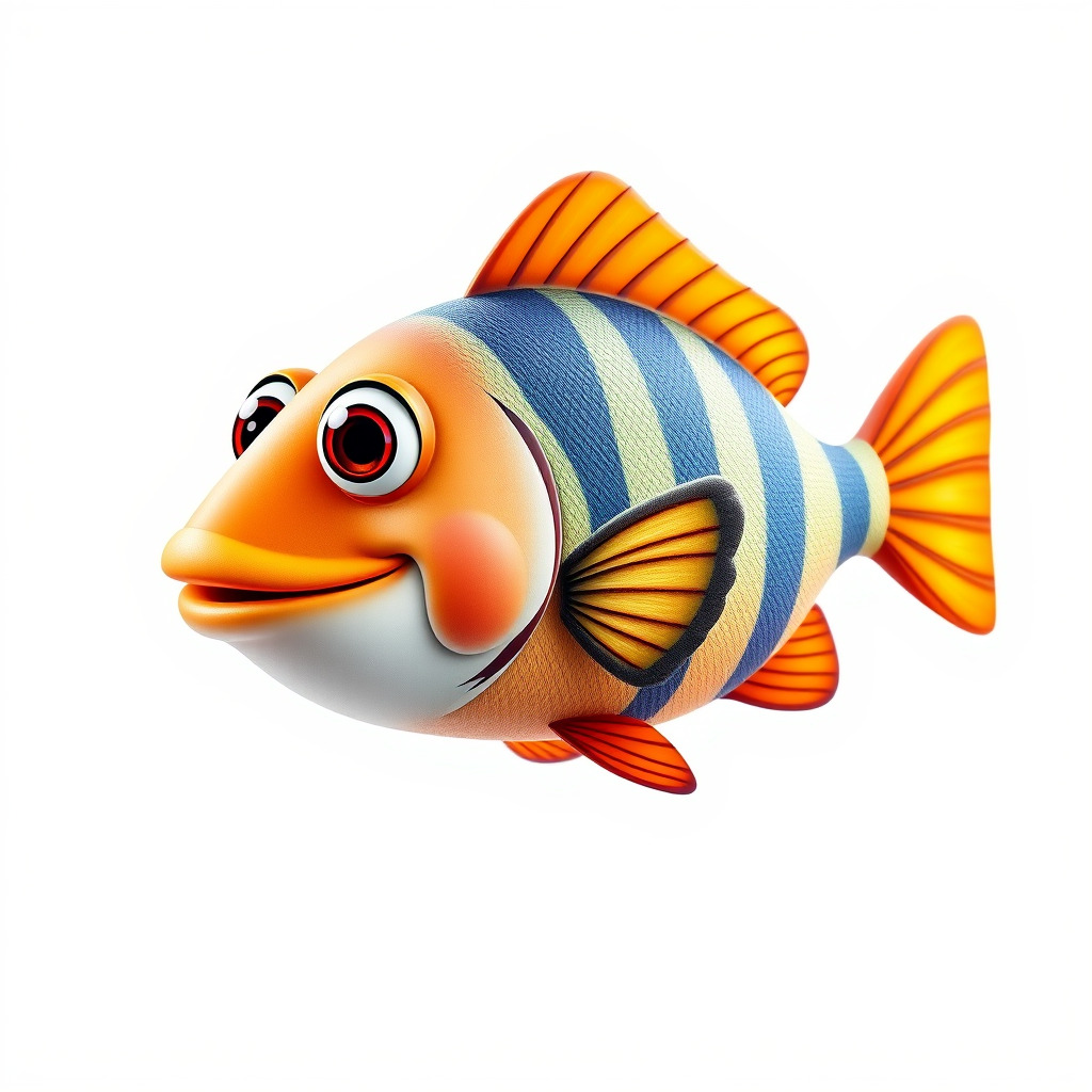 Cartoon Fish Model Pack with Vibrant Colors Low-poly 3D model_2