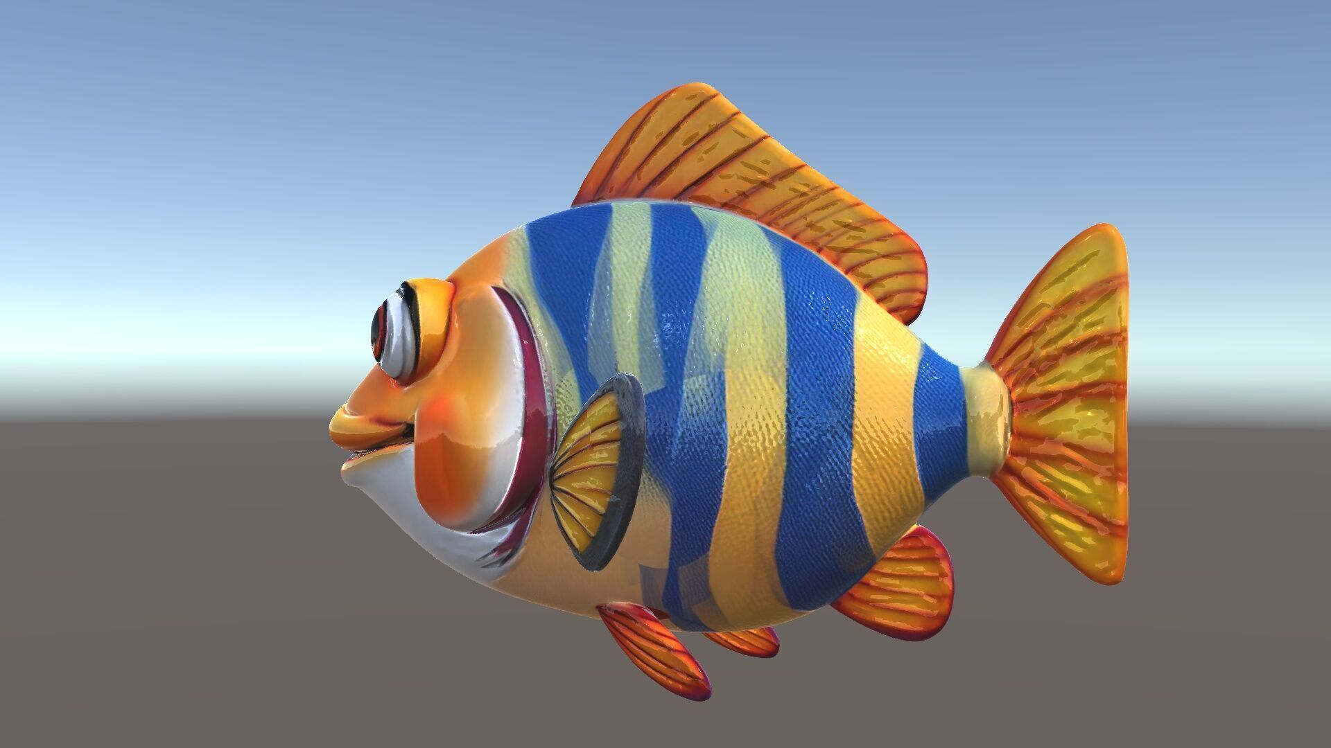Cartoon Fish Model Pack with Vibrant Colors Low-poly 3D model_34