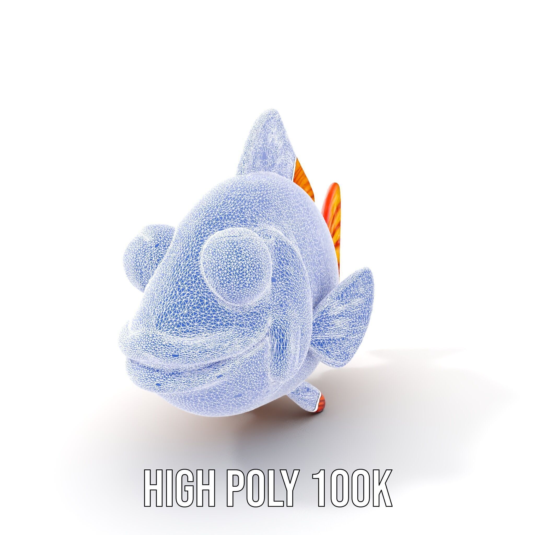Cartoon Fish Model Pack with Vibrant Colors Low-poly 3D model_23
