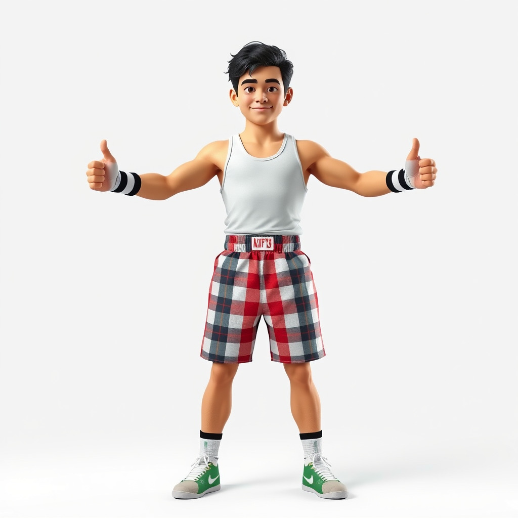Young Athlete Character Model Rigged and Animated Low-poly 3D model_2