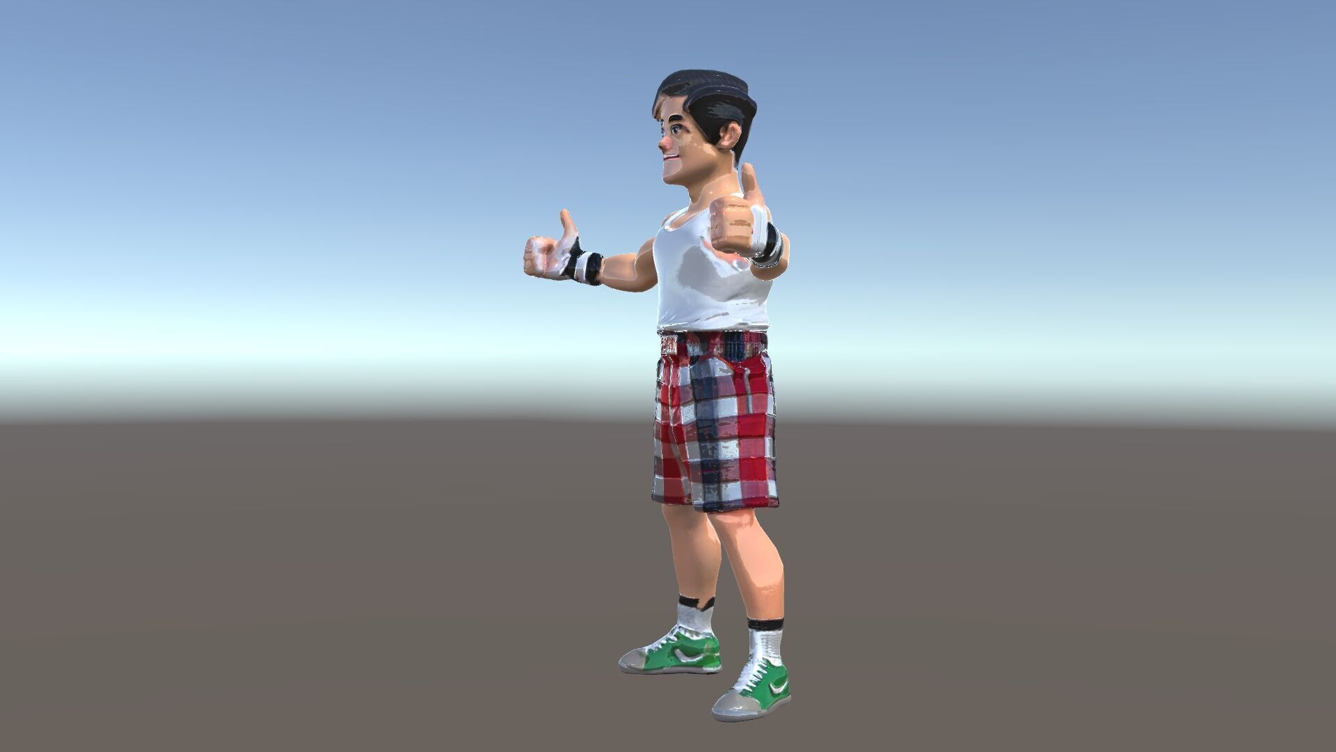 Young Athlete Character Model Rigged and Animated Low-poly 3D model_38