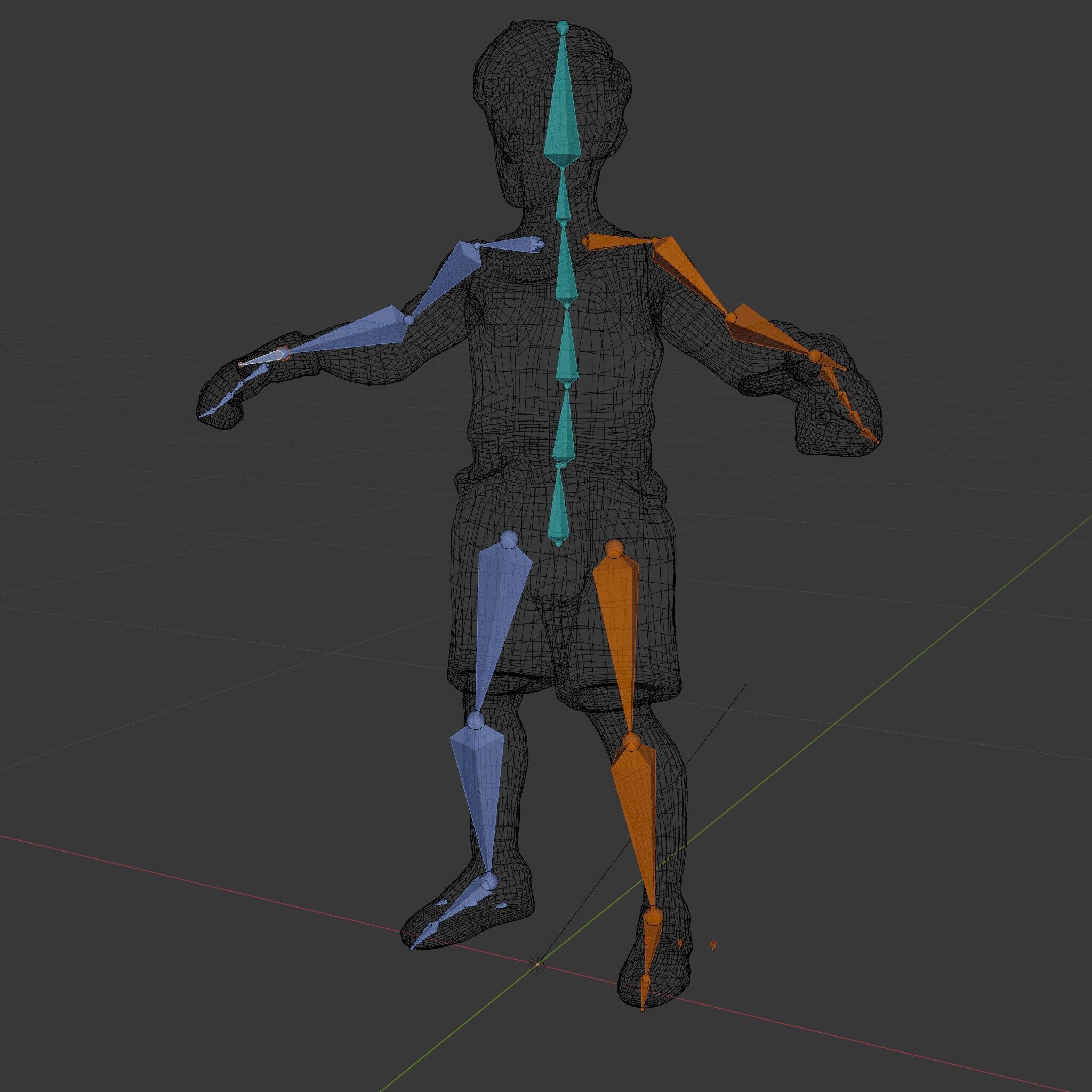 Young Athlete Character Model Rigged and Animated Low-poly 3D model_6