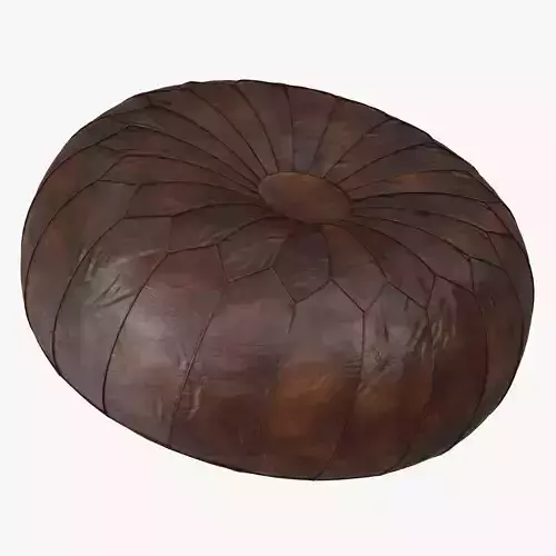 Moroccan Leather Poufs Ottoman Low-poly 3D model