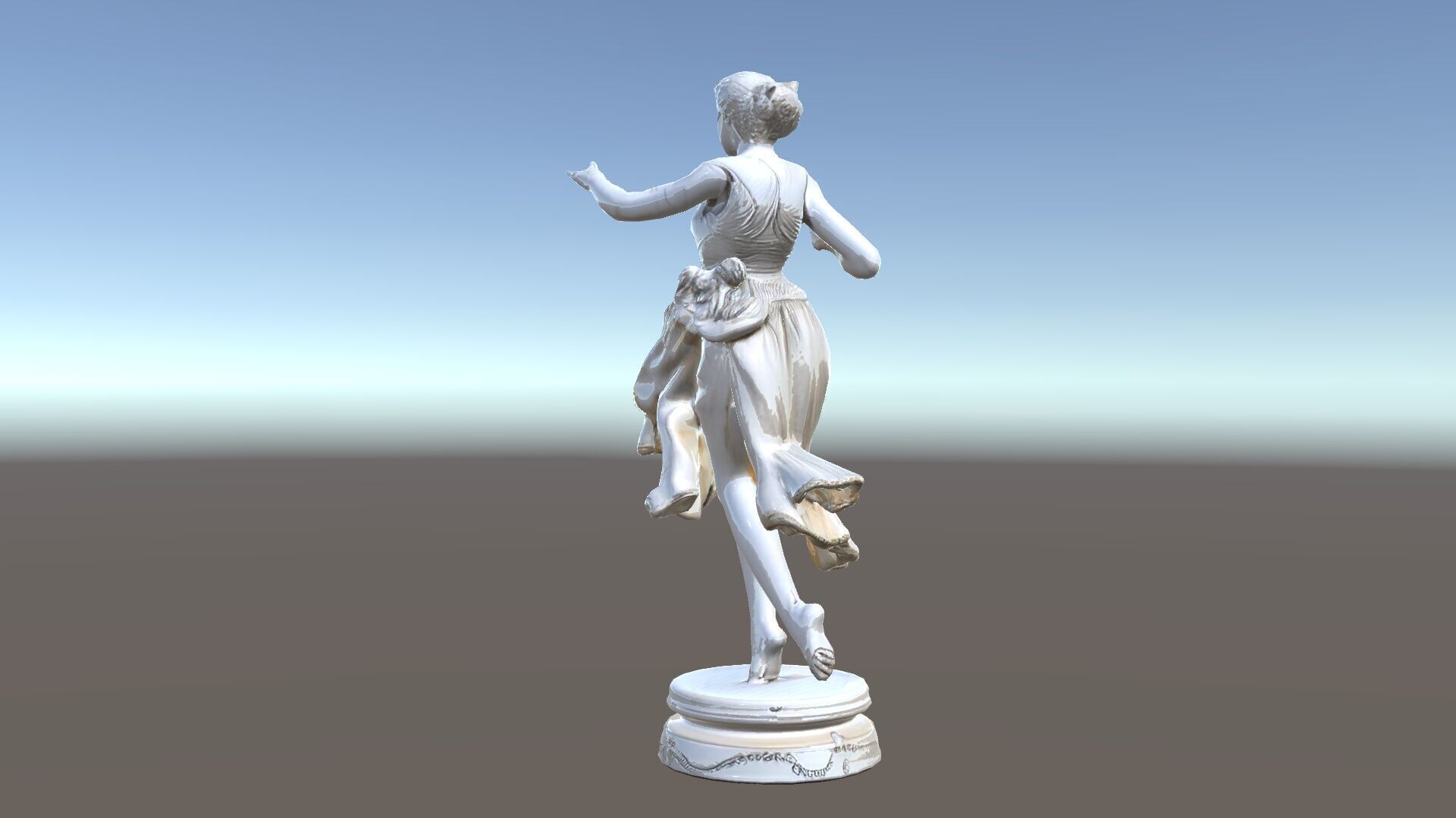 Graceful Dance Statue Model Pack Low-poly 3D model_34