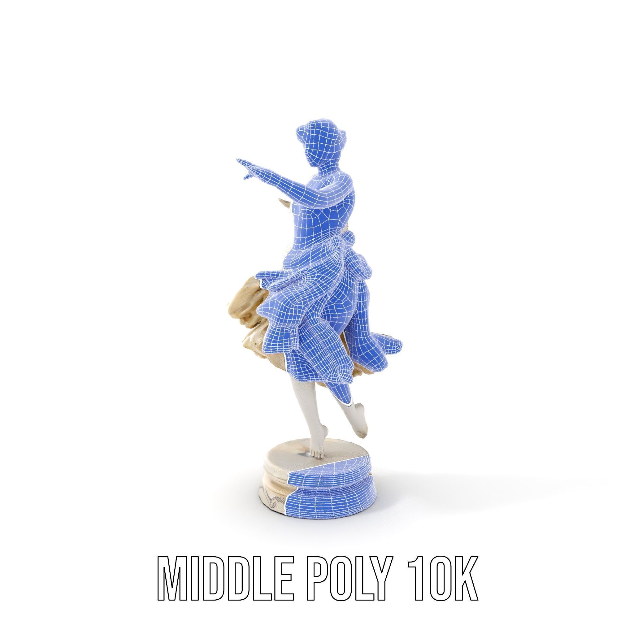 Graceful Dance Statue Model Pack Low-poly 3D model_22